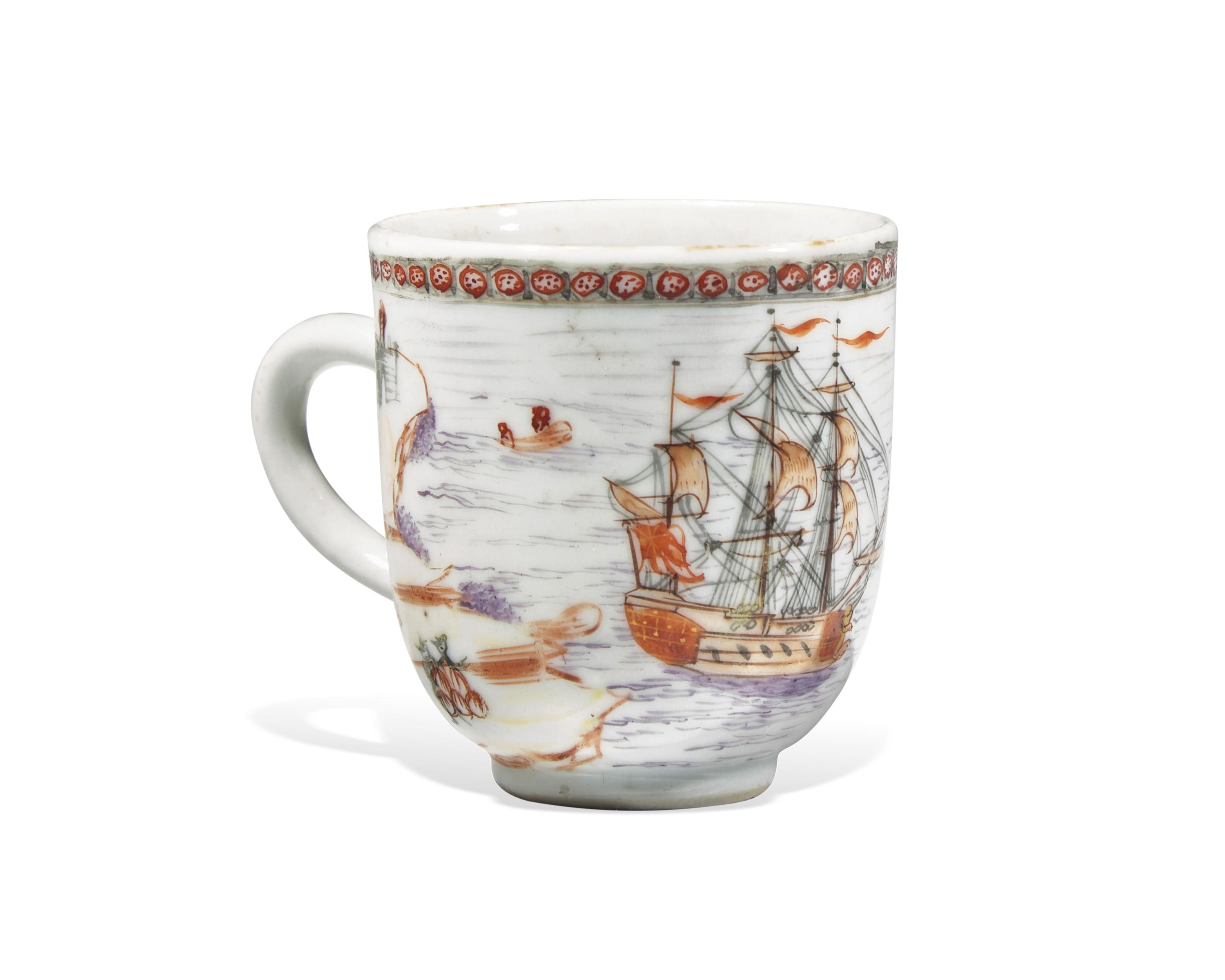 A Group Of Chinese Export Porcelain Tablewares Decorated With American Ships
