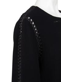 Ralph Rucci Wool Crepe Jacket with Satin Ribbon Seaming