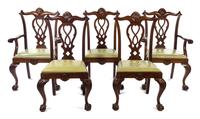 A Set of Twelve George II Style Mahogany Dining Chairs Height 43 inches. — 20TH CENTURY