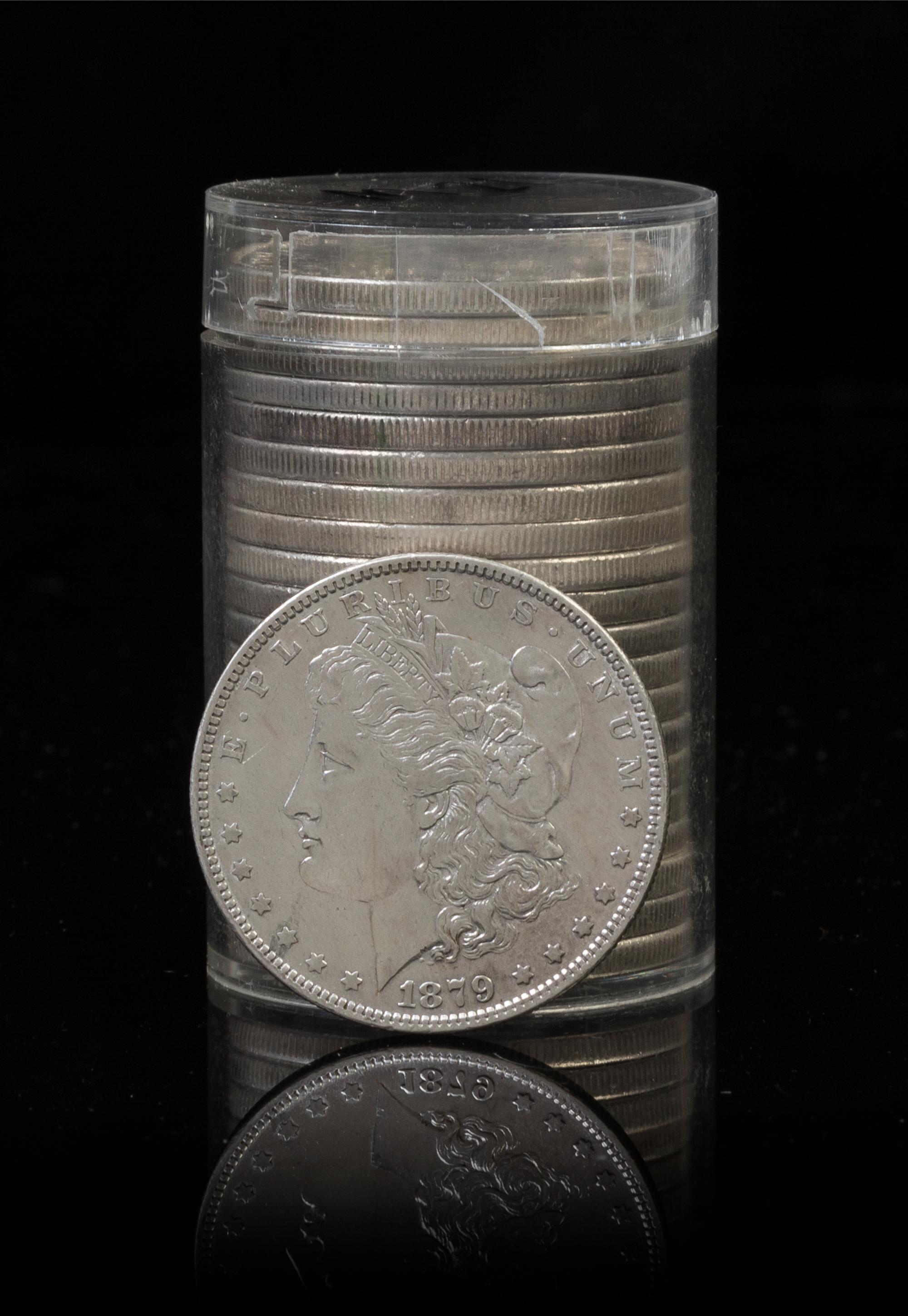 A Group of Twenty-One United States Morgan Silver Dollars