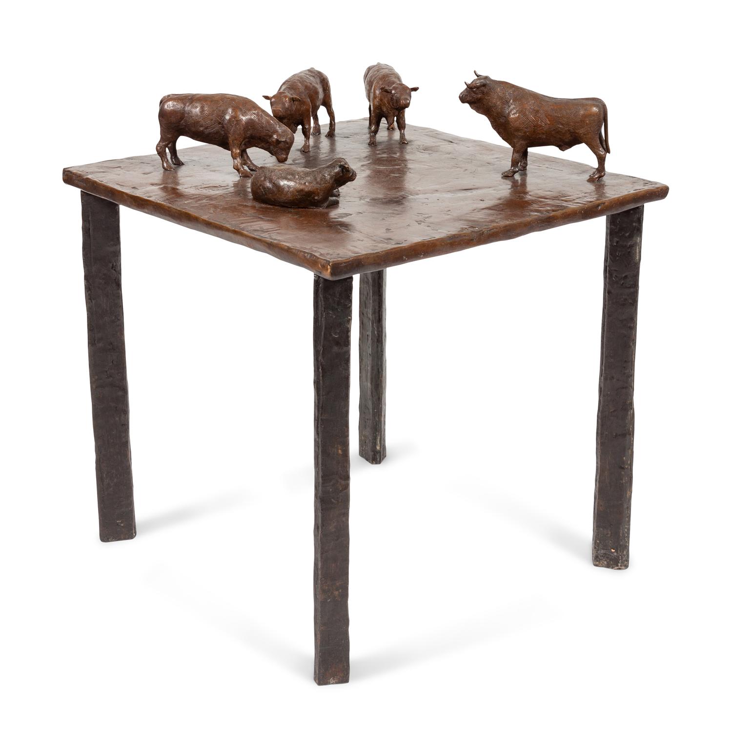 Bronze Cattle Table