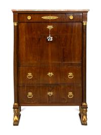 An Empire Style Secrétaire à Abattant with Marble Top by Ipolito Ceri