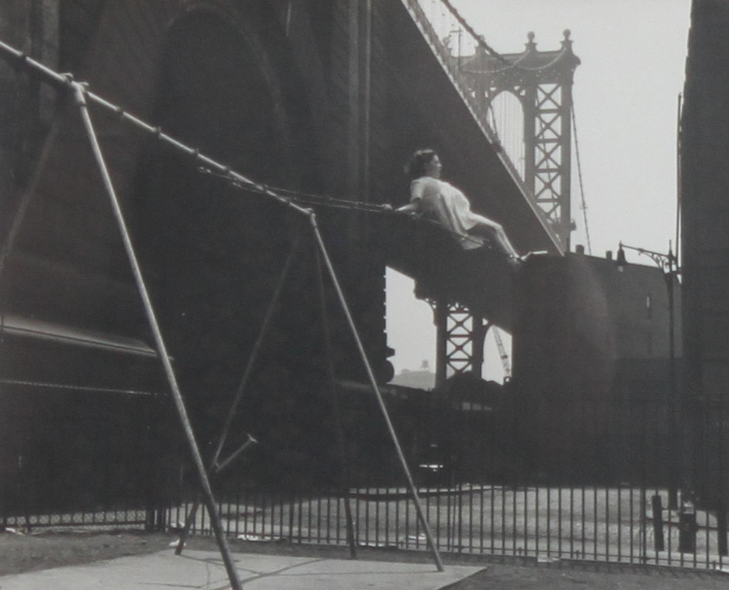 Walter Rosenblum, (American, 1919-2000), Girl on Swing, Pitt Street, New York, 1938