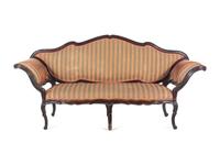 An Italian Carved Walnut Settee