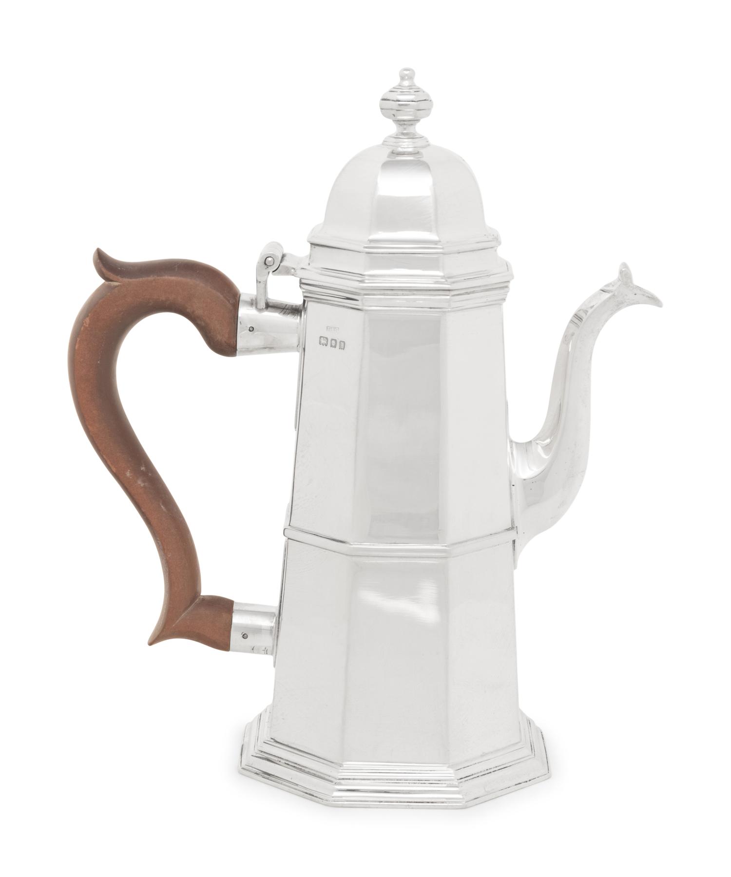 An English Silver Coffee Pot