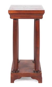 A Mahogany Pedestal Height 29 3/4 inches.