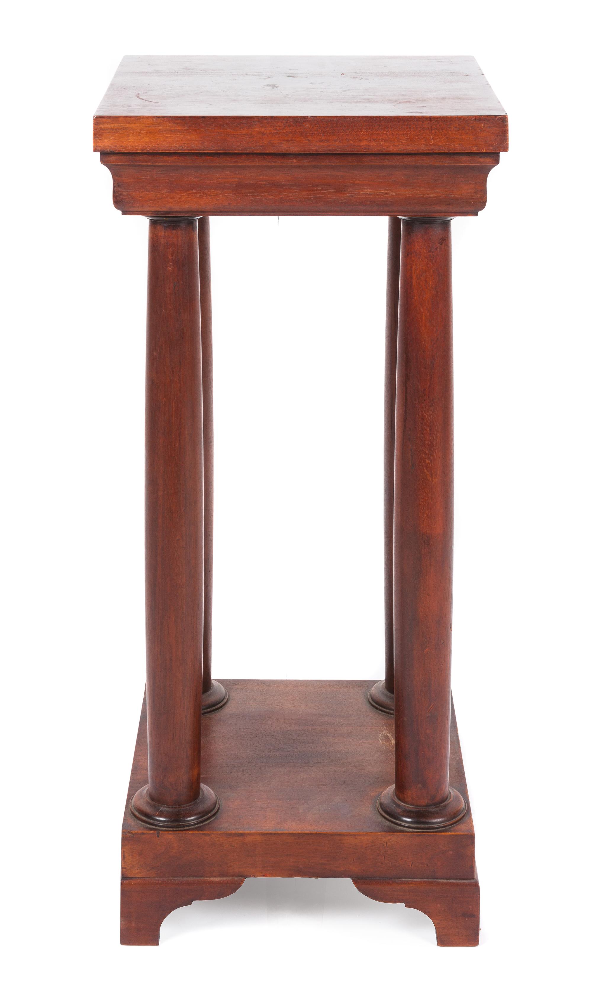 A Mahogany Pedestal Height 29 3/4 inches.