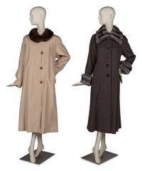 Yves Saint Laurent Sable-Trimmed Jacket and Chinchilla-Trimmed Cashmere Coat
