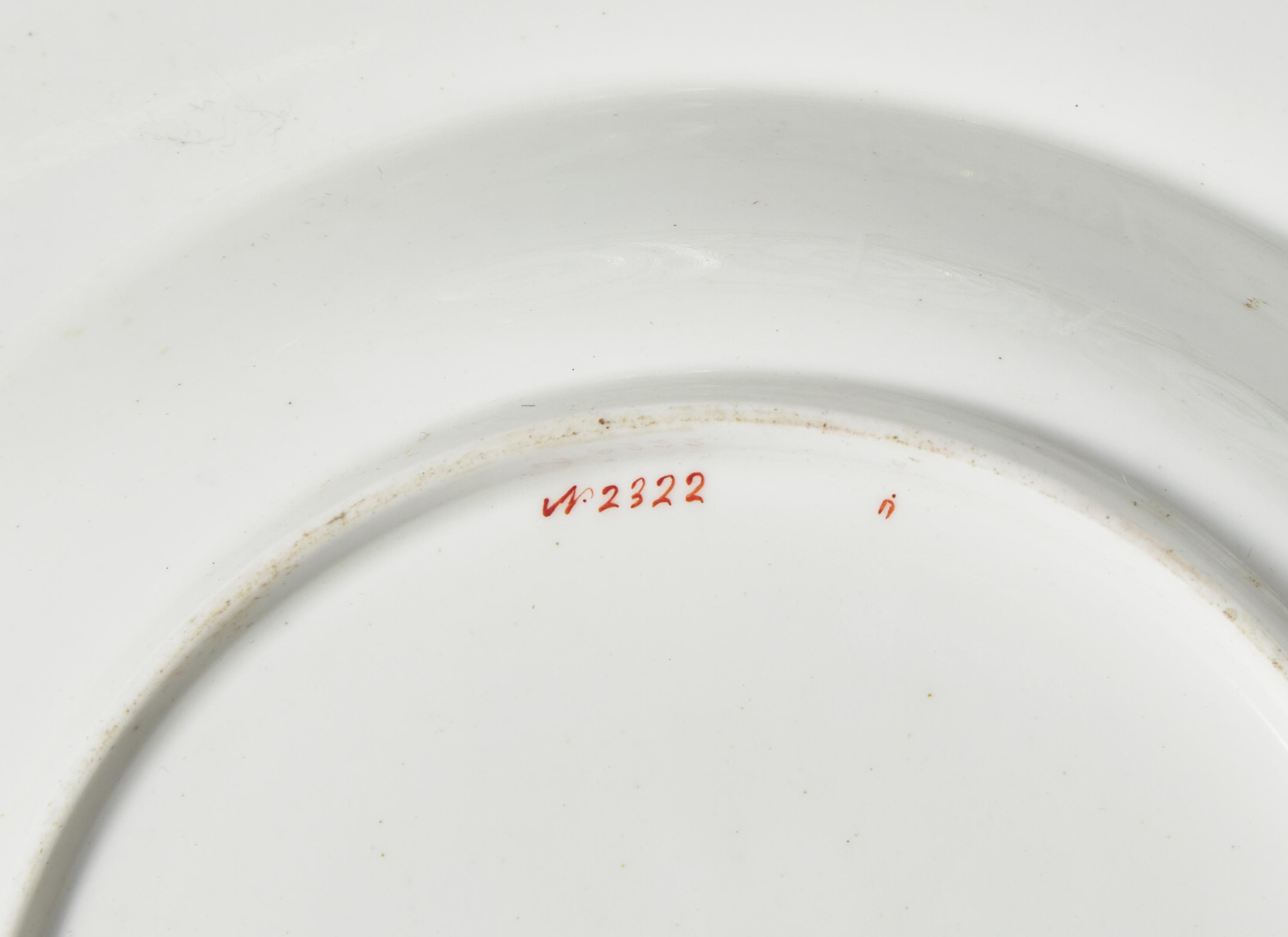 An English Floral Decorated and Parcel Gilt Creamware Dinner Service