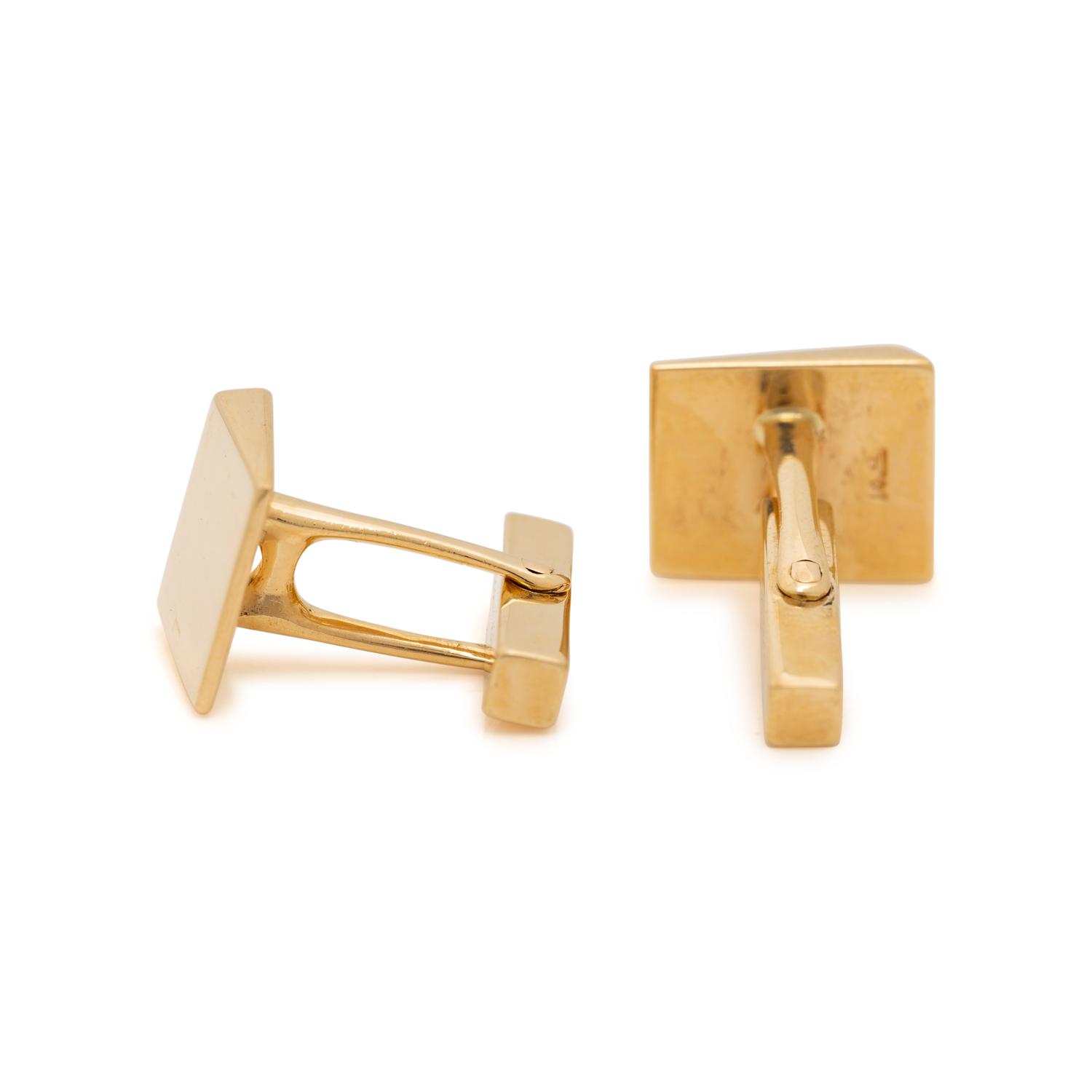 TIFFANY & CO., YELLOW GOLD CUFFLINKS