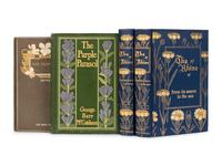 [PUBLISHER'S TRADE BINDINGS - AMERICAN]. A group of 3 works in 4 volumes with bindings featuring floral designs, comprising: