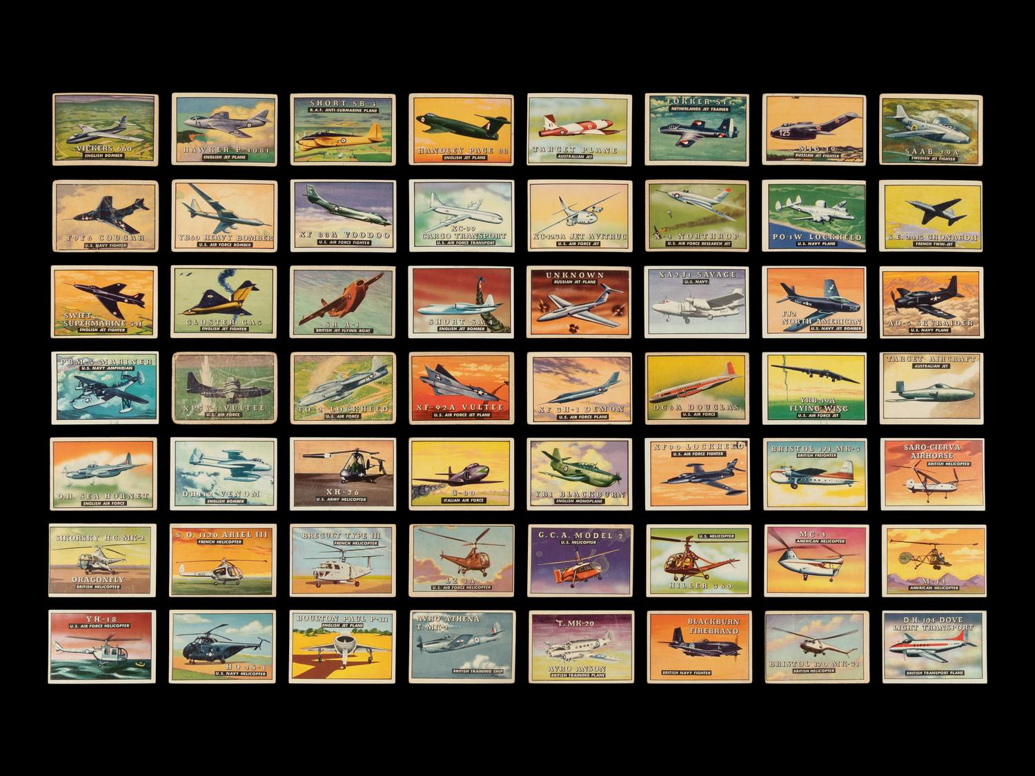 A Near Set of 1952 Topps Wings Cards (198/200)