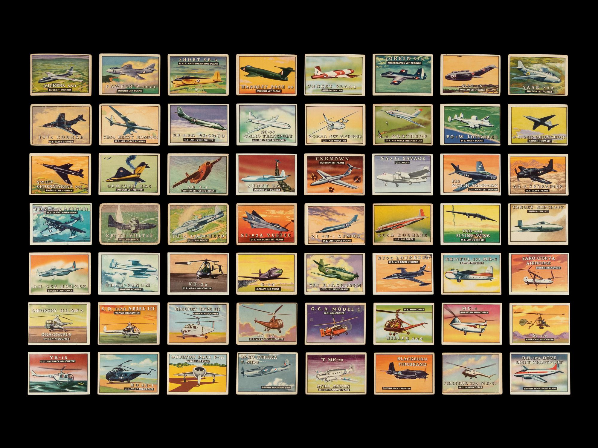 A Near Set of 1952 Topps Wings Cards (198/200)