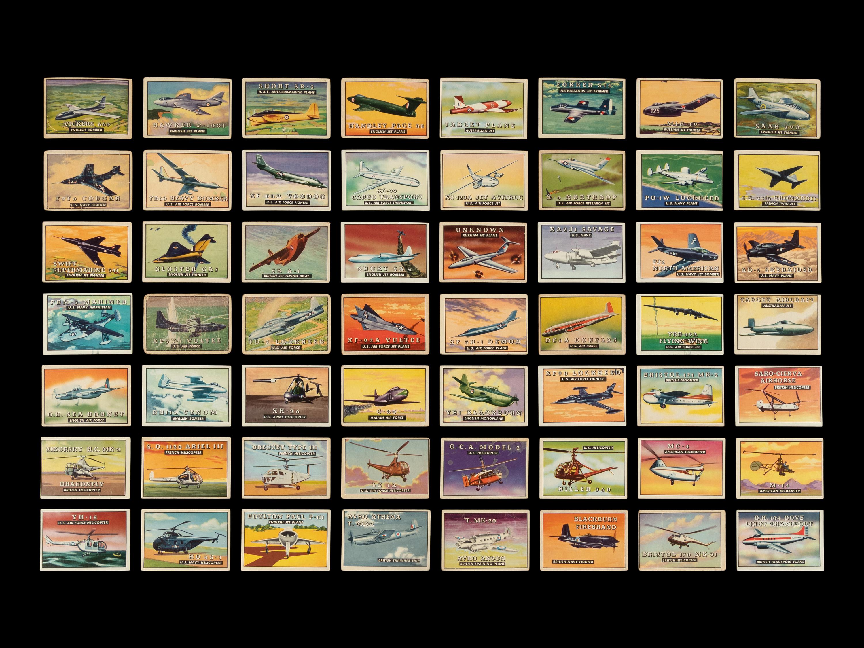 A Near Set of 1952 Topps Wings Cards (198/200)