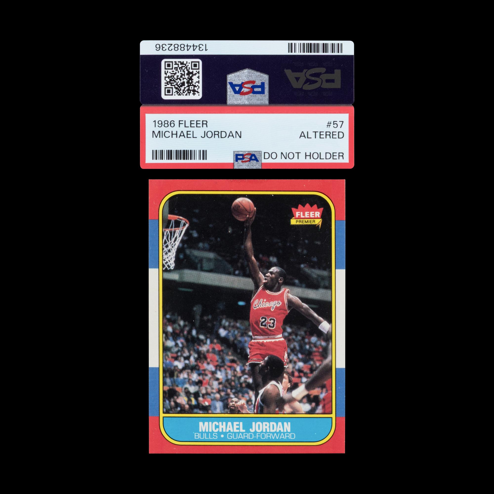 A 1986 Fleer Michael Jordan Rookie Card No. 57 (PSA Altered)
