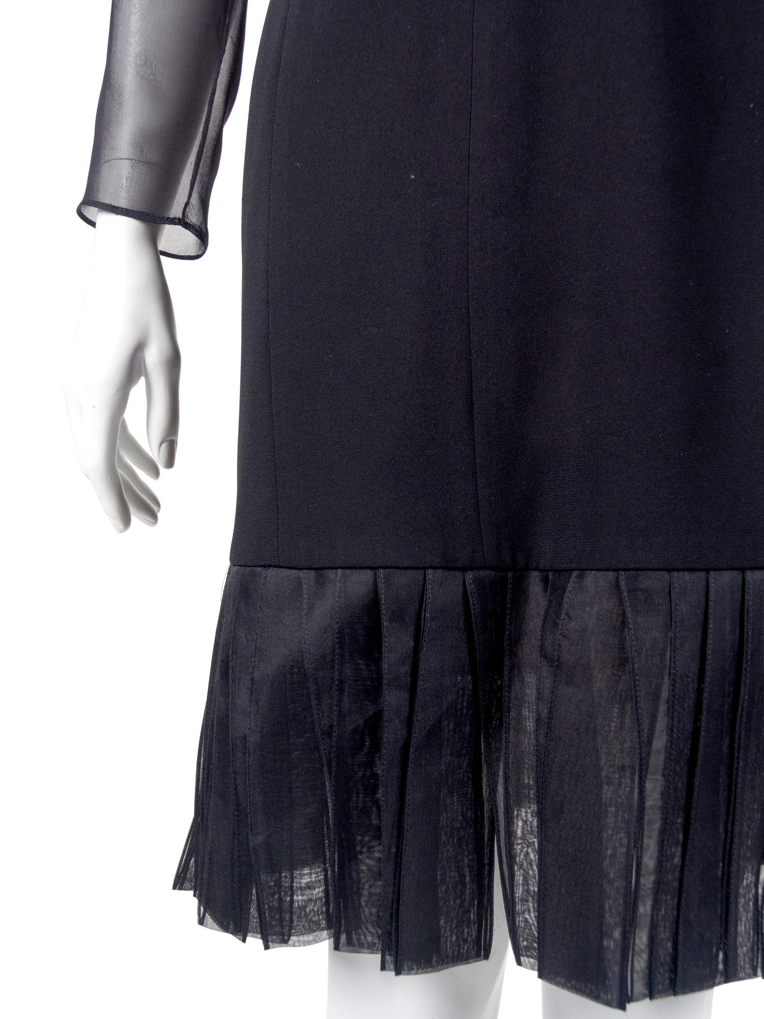 Mary McFadden Couture Gold Silk Dress & Lourdes Chavez Black Cocktail Dress, 1980s