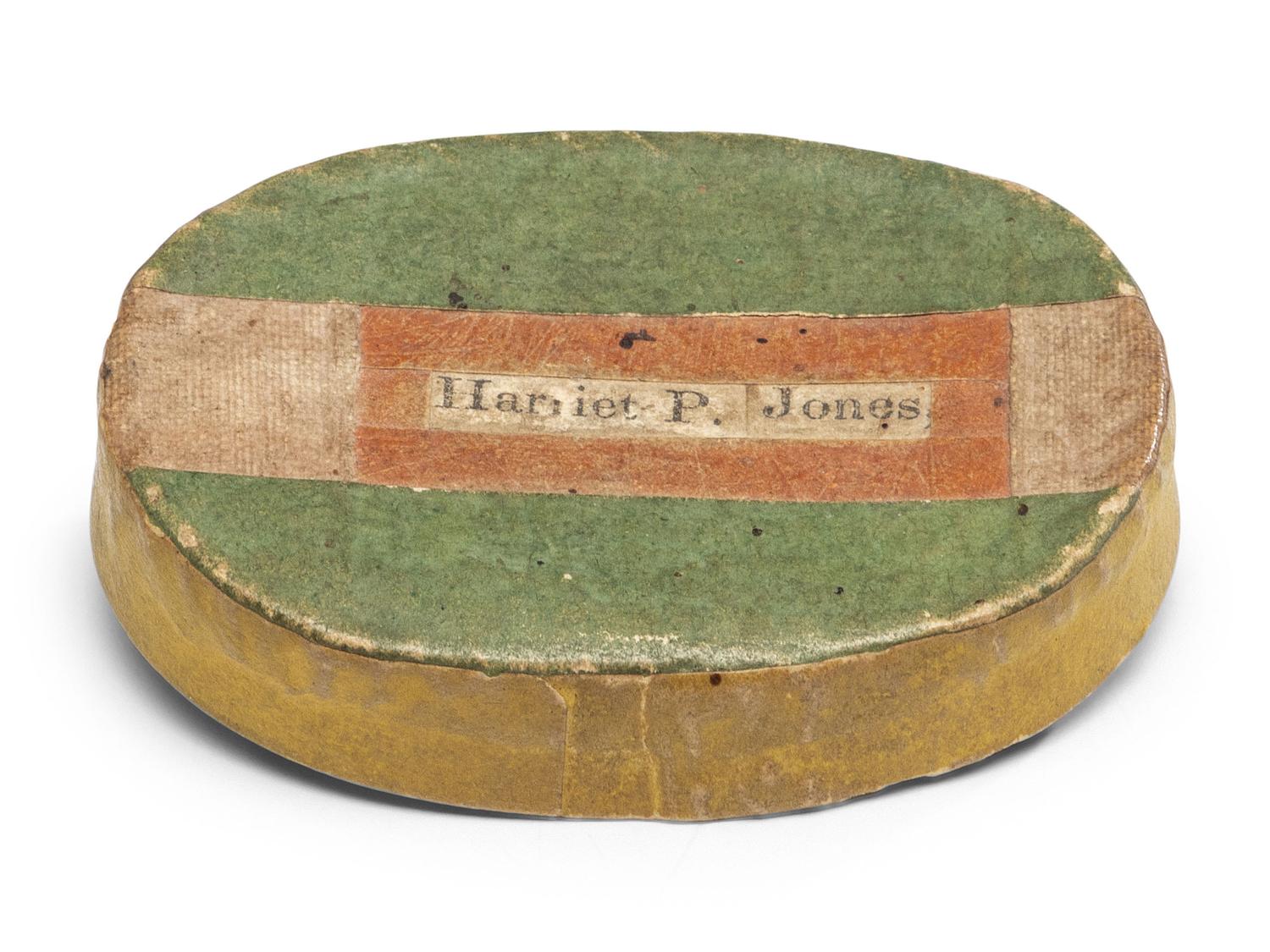 A Miniature Wallpaper and Linen Hat Box