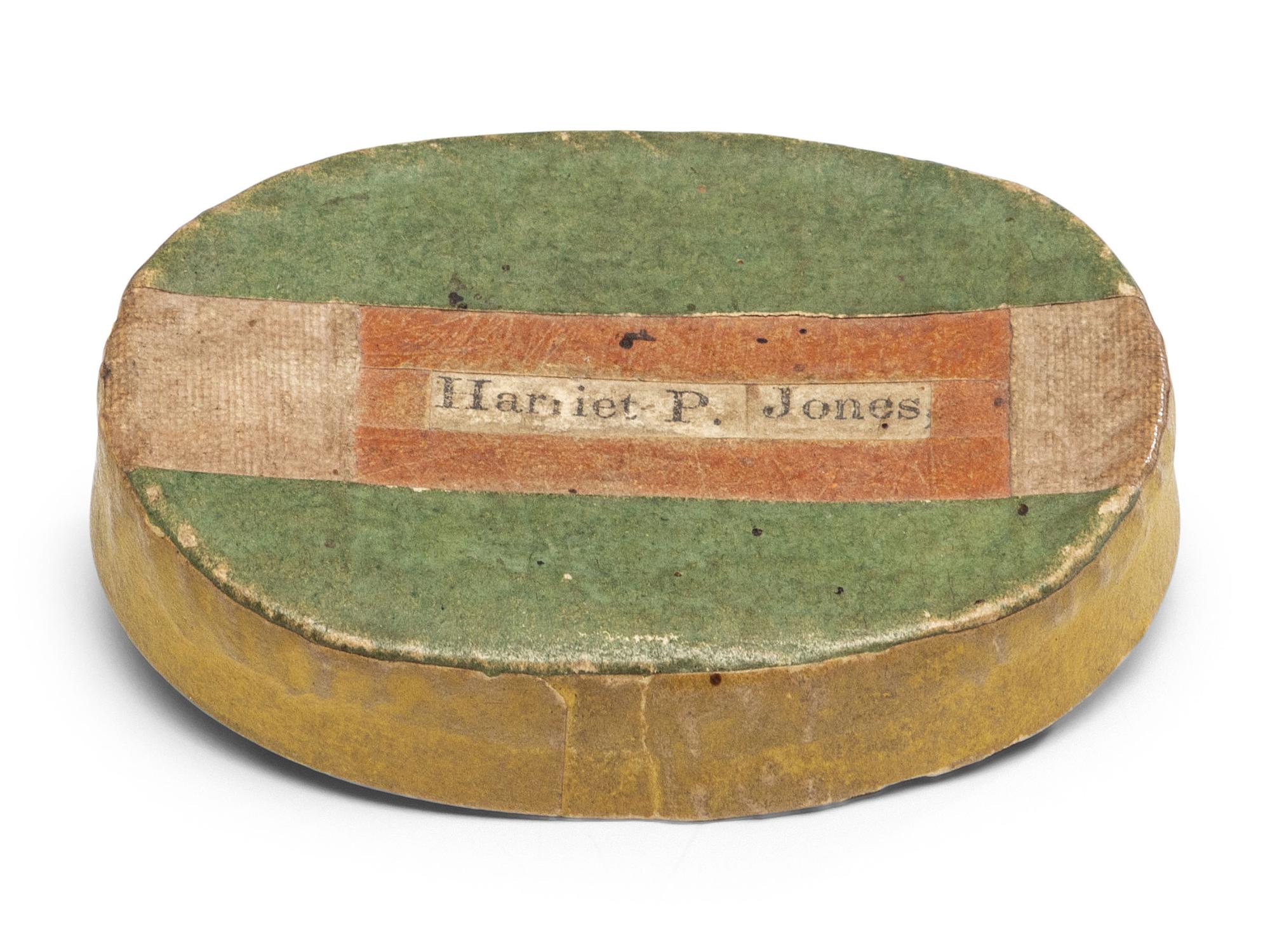 A Miniature Wallpaper and Linen Hat Box