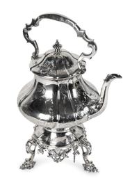 A Victorian Silver Hot Water Kettle-on-Stand — EDWARD & JOHN BARNARD, LONDON, 1853
