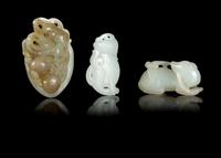 Three Celadon Jade Carvings
