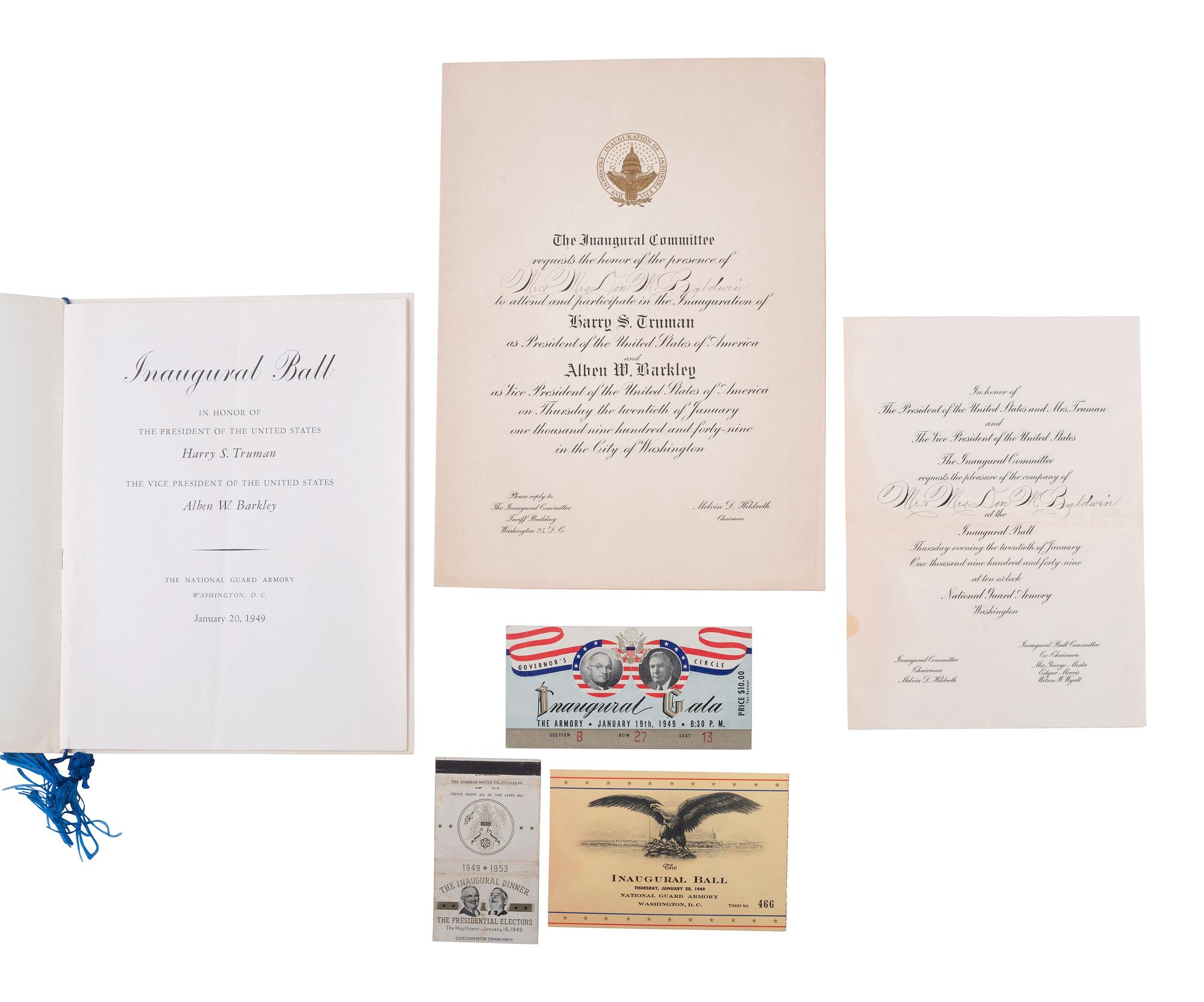 [TRUMAN, Harry S. (1884-1972)]. Ephemera from the campaigns and presidency of Harry Truman.