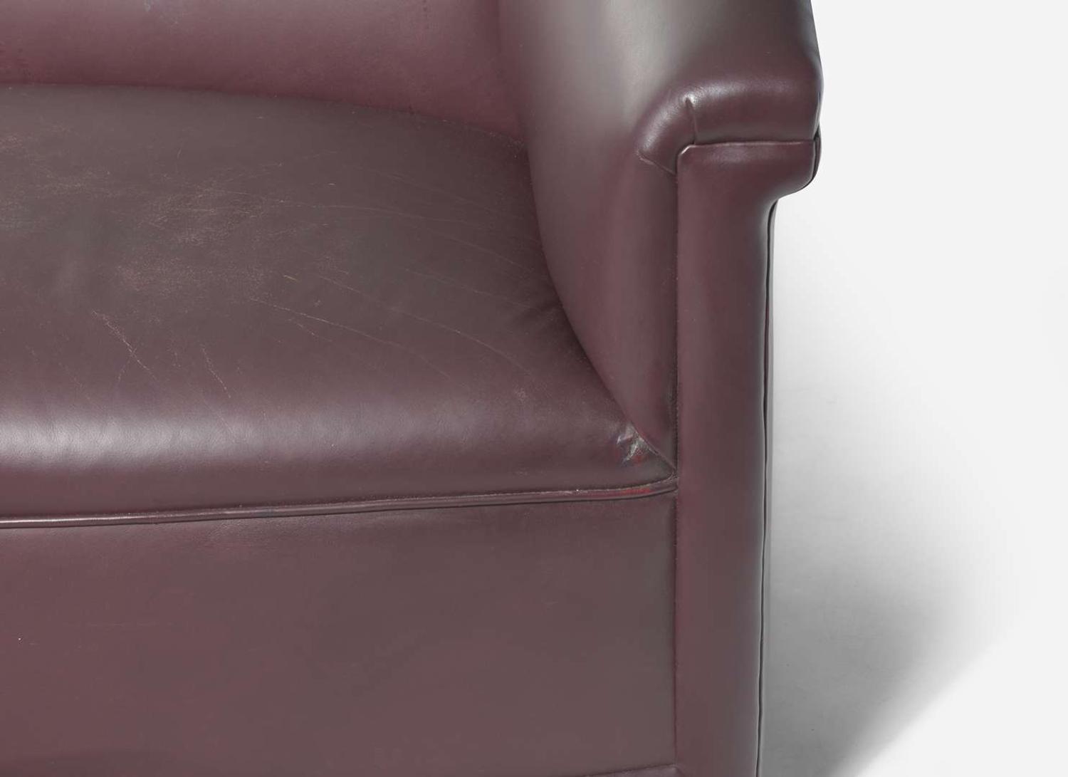 Ward Bennett for Brickel, Custom Leather Sofa
