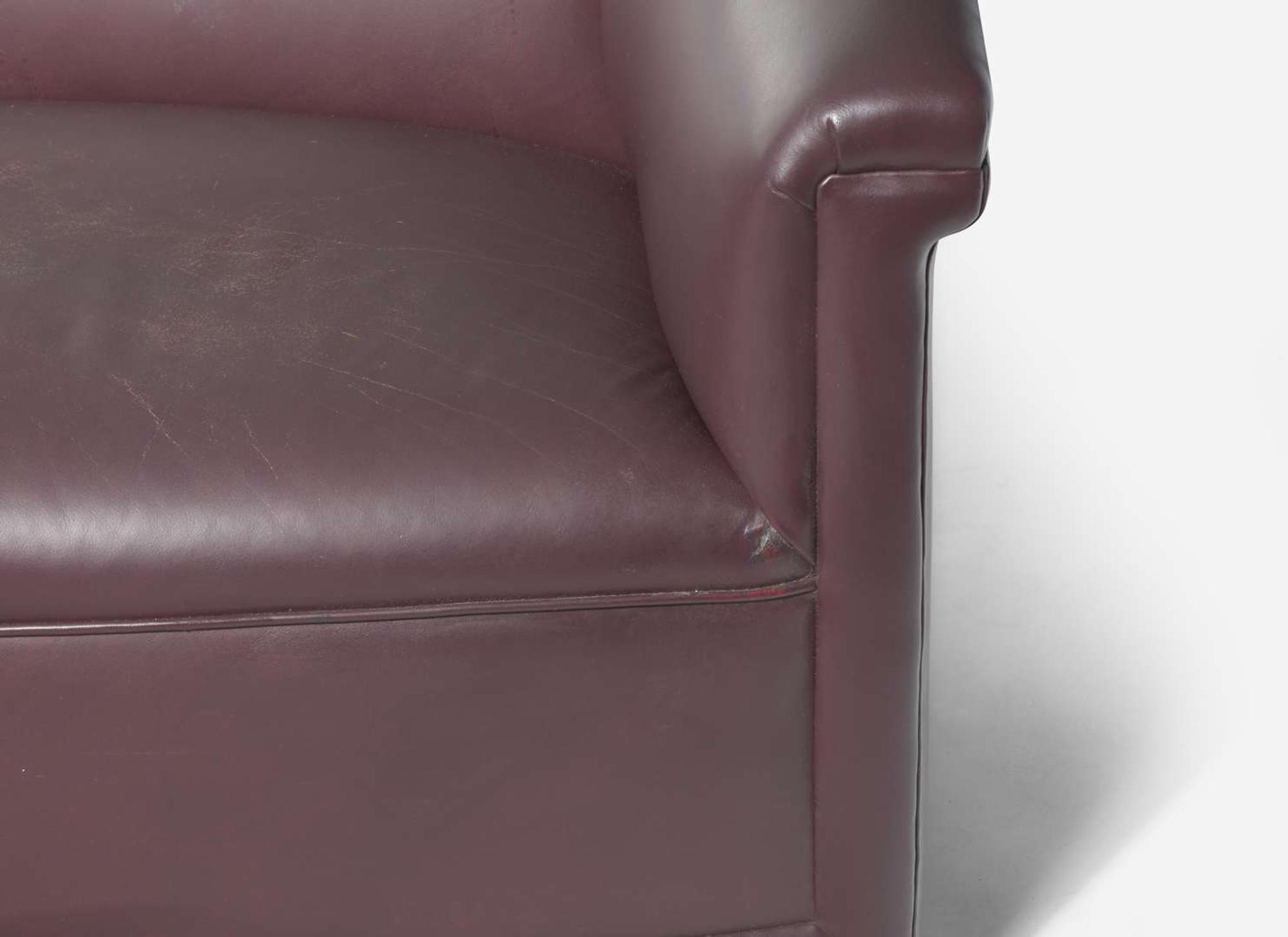 Ward Bennett for Brickel, Custom Leather Sofa