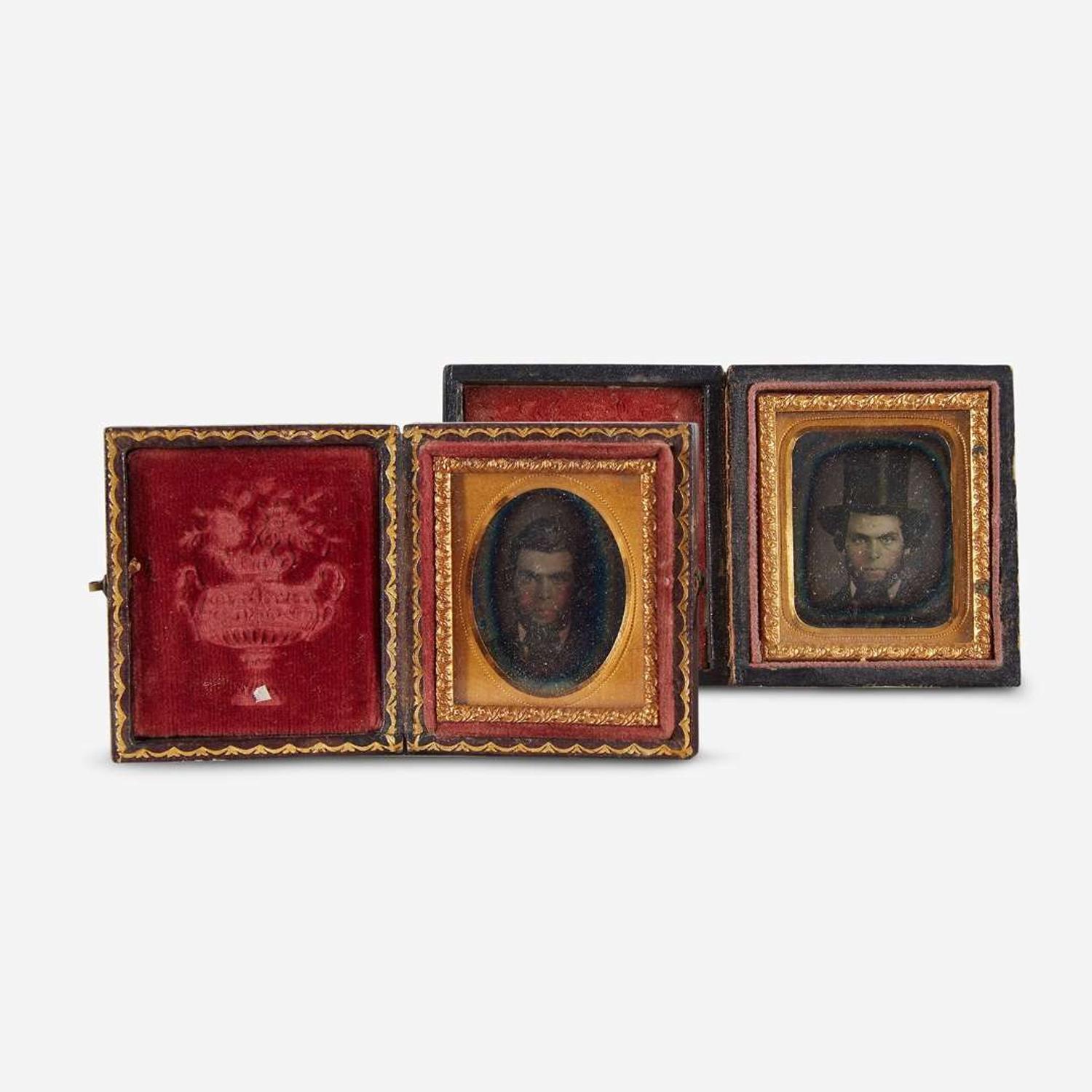 A large collection of forty-five daguerreotypes, ambrotypes, tintypes, and cabinet cards Primarily Philadelphia/Pennsylvania, mid-late 19th century