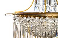A Brass and Cut Glass Ceiling Fixture