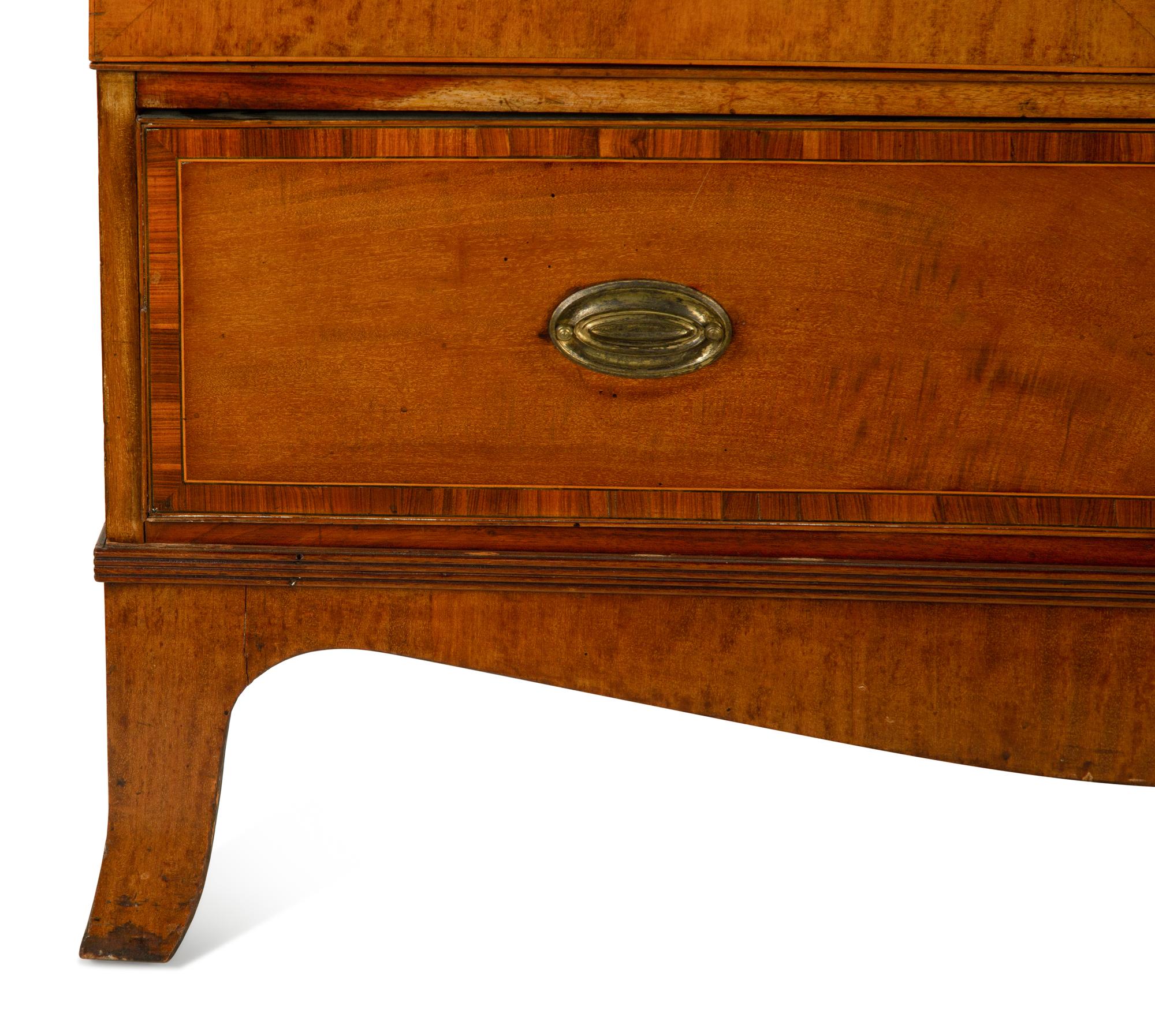 A George III Style Mahogany Linen Press