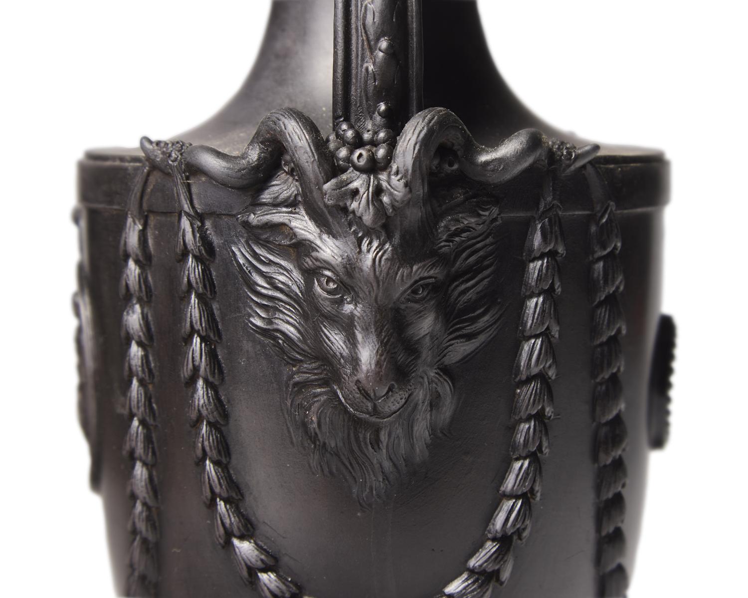 A Humphrey Palmer Black Basalt Covered Vase