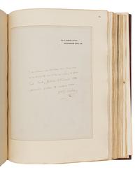 [The Red Cross]. An exceptional album of autographs, letters, and original artwork assembled to benefit the British Red Cross during WWI. [N.p.: N.p.], 1917.