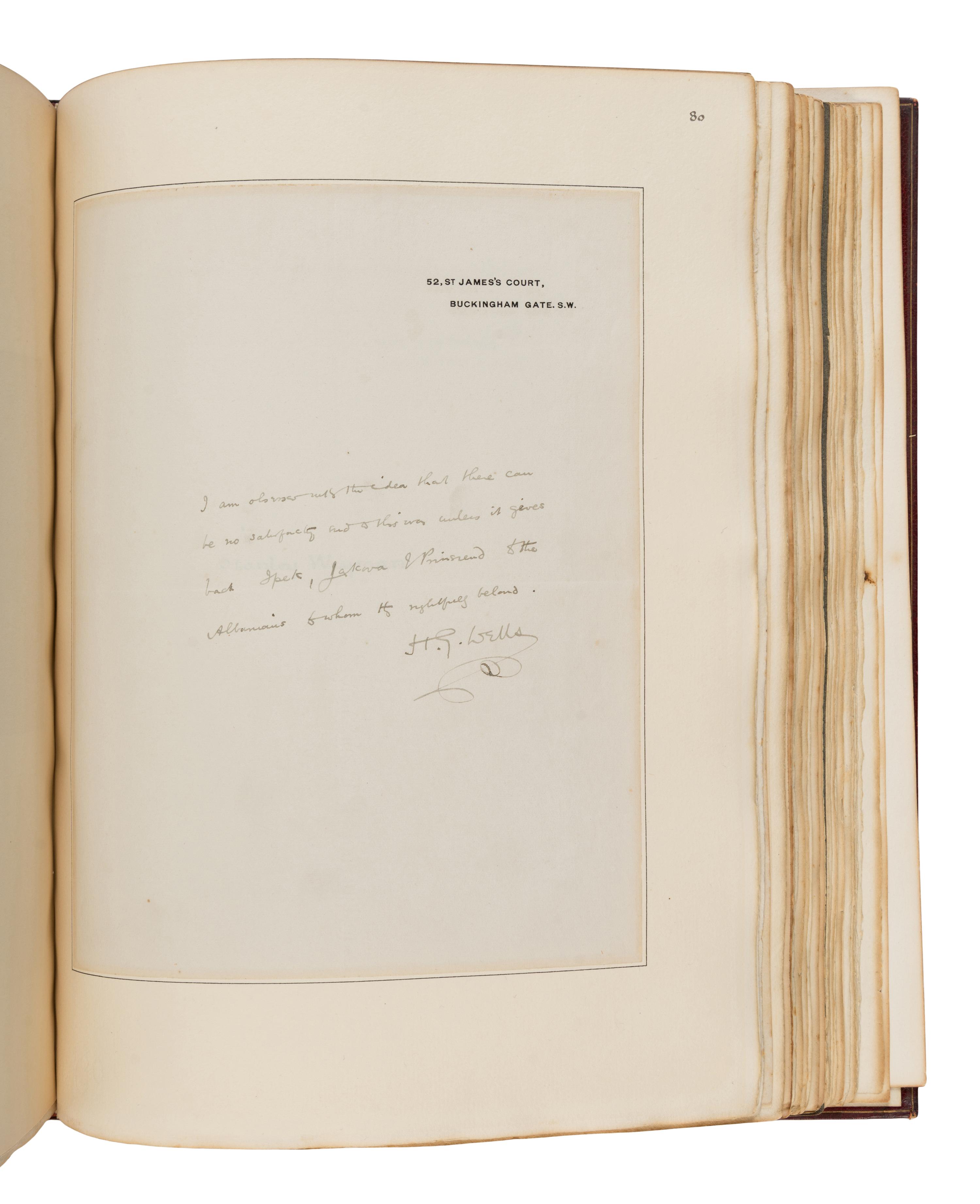 [The Red Cross]. An exceptional album of autographs, letters, and original artwork assembled to benefit the British Red Cross during WWI. [N.p.: N.p.], 1917.