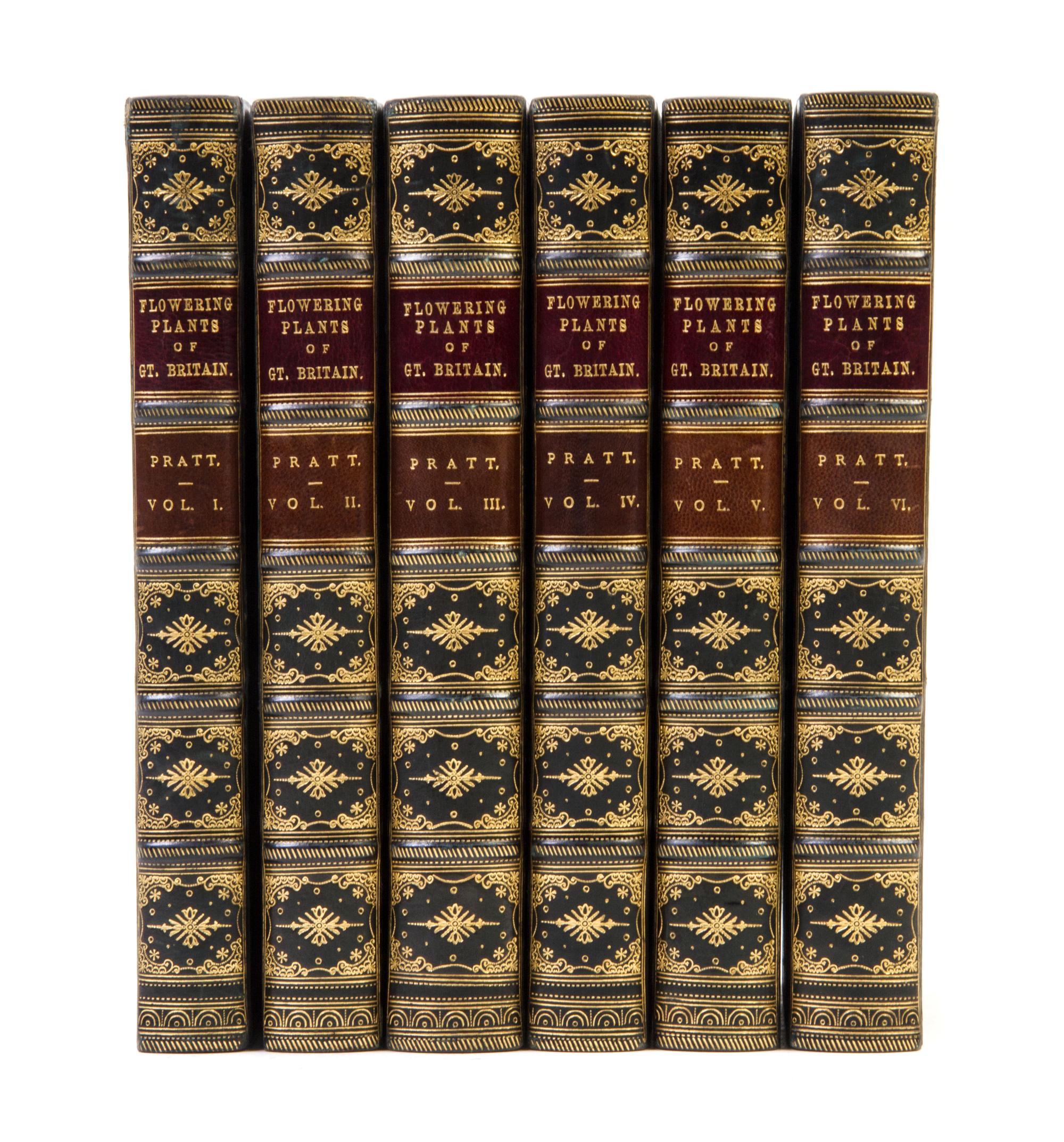 (BOTANY) PRATT, ANNE. The Flowering Plants, Grasses, Sedges, and Ferns of Great Britain. London, n.d. [c. 1870]. 6 vols.