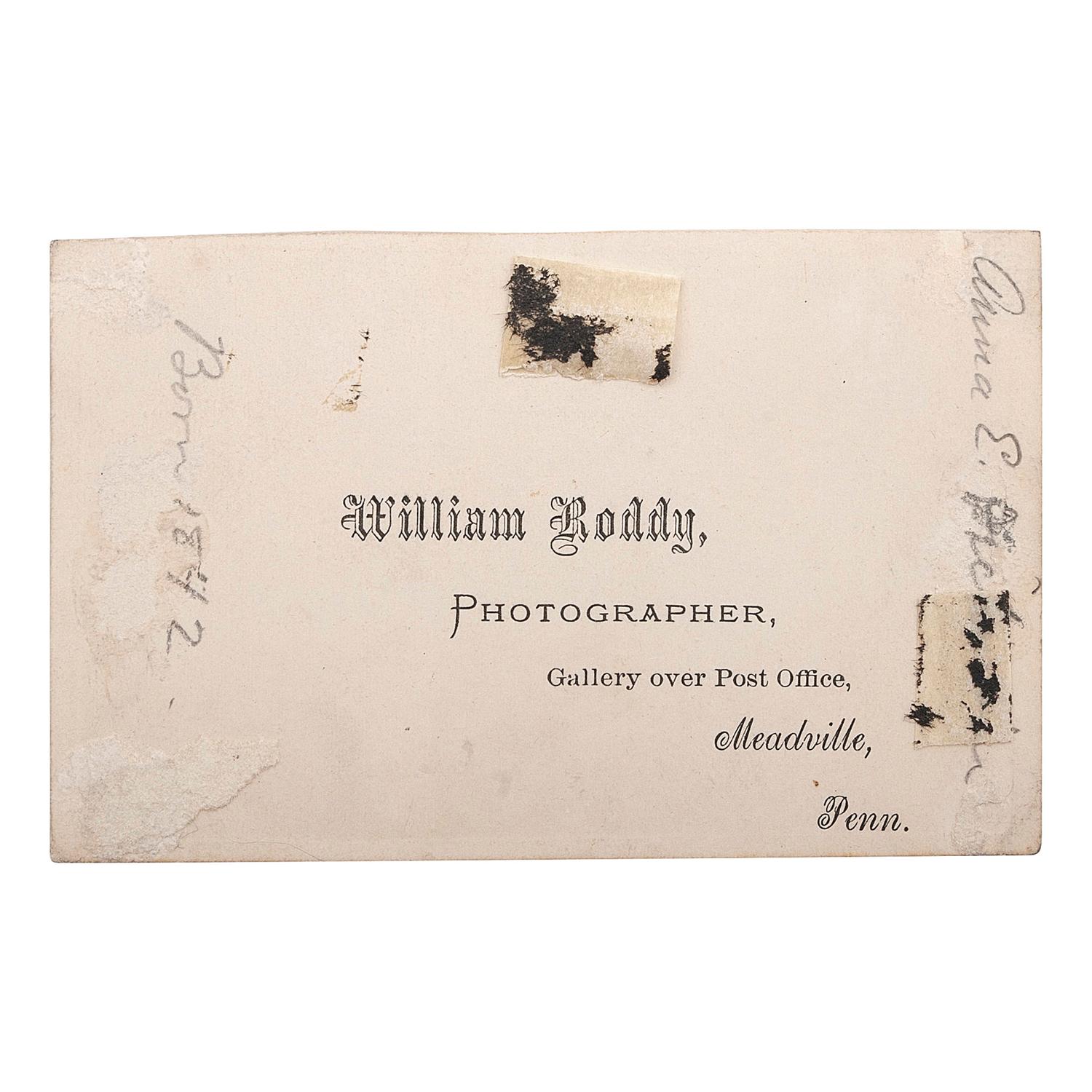 [ABOLITION] -- [WOMEN'S RIGHTS]. DICKINSON, Anna Elizabeth (1842-1932). A group of 3 autograph letters signed and CDV, comprising: