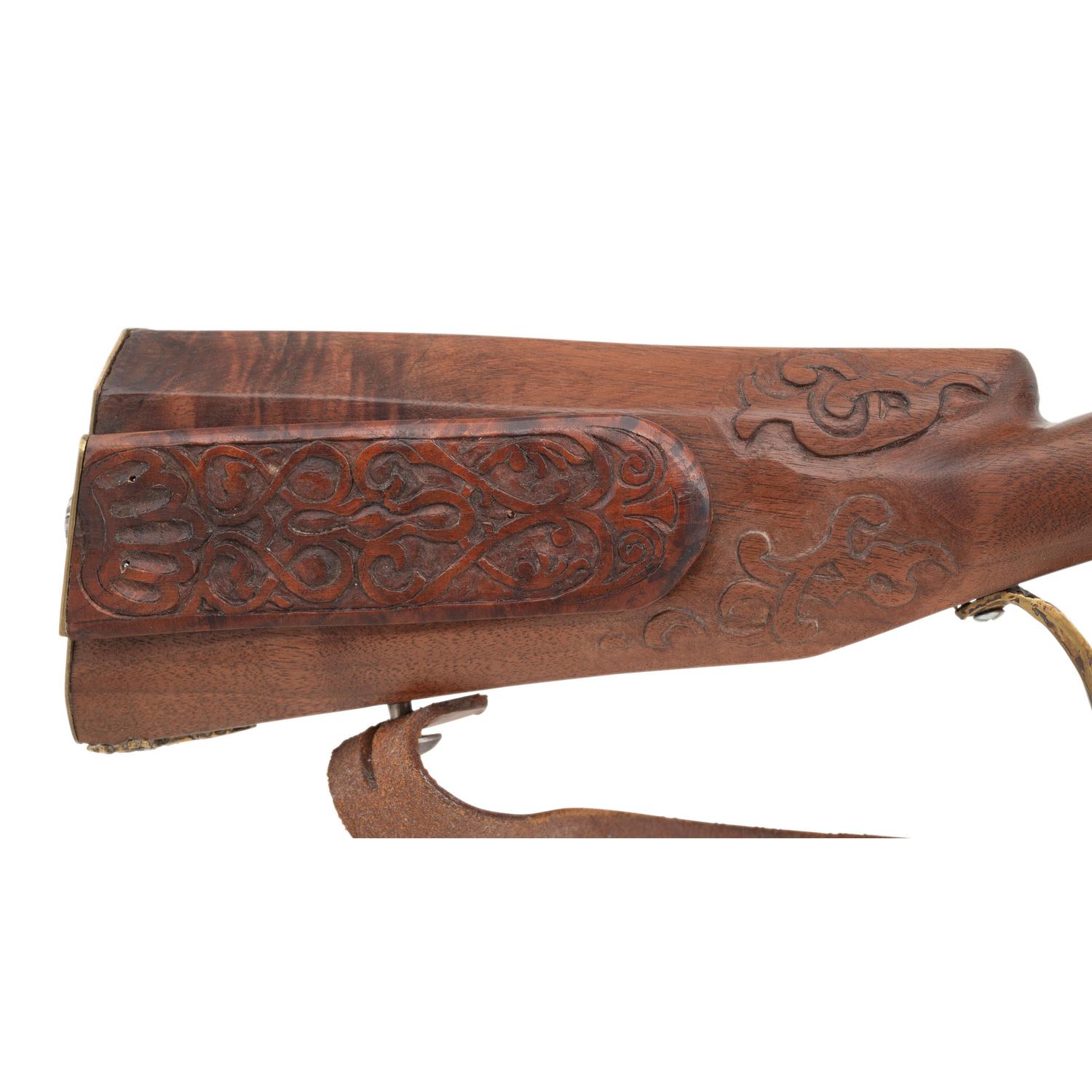 Carved Contemporary Flintlock Jaeger Rifle