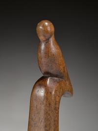 Anishinaabe Wood Ladle, with Bird Effigy