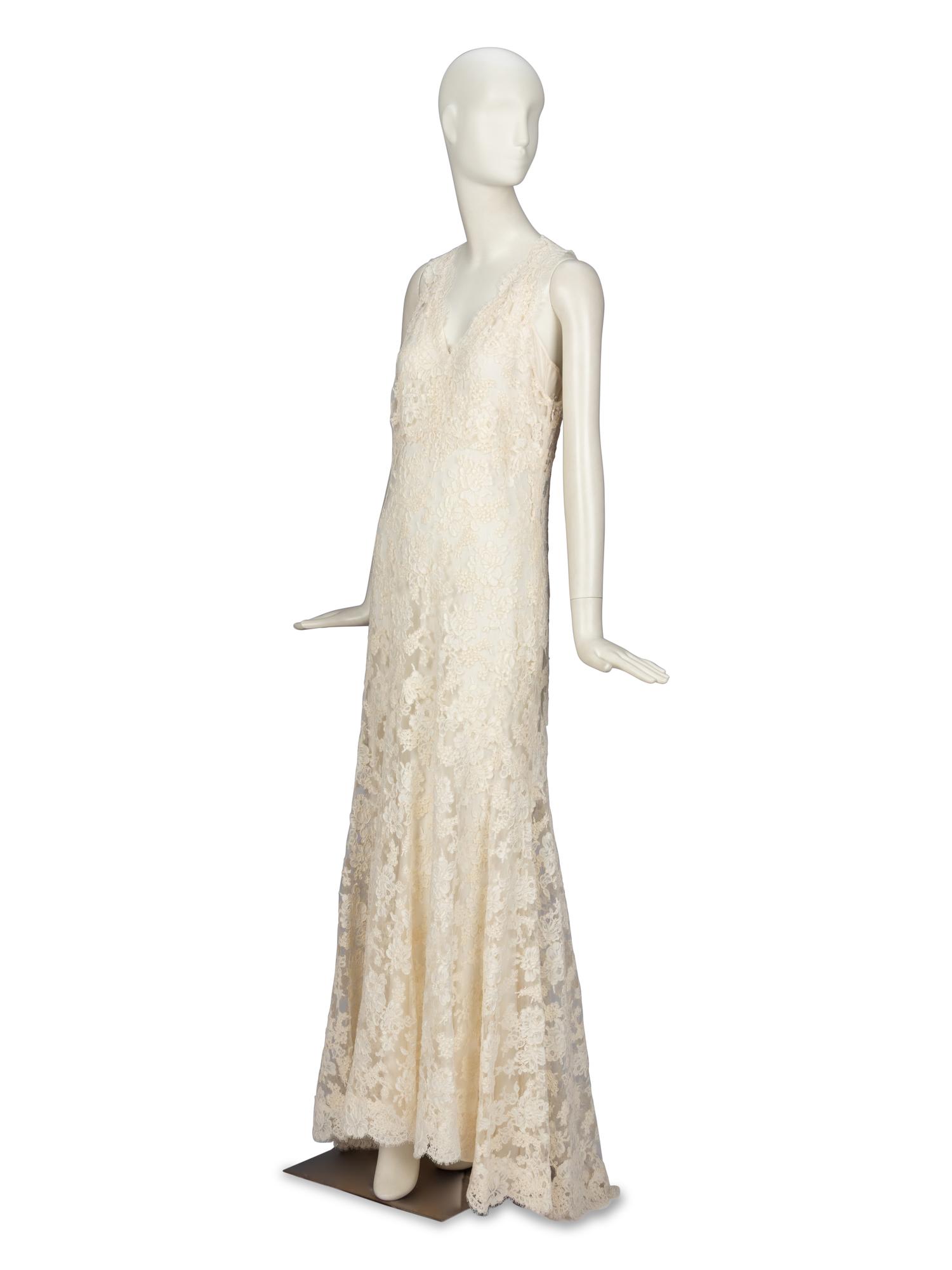 Monique Lhullier, Cream Lace Gown