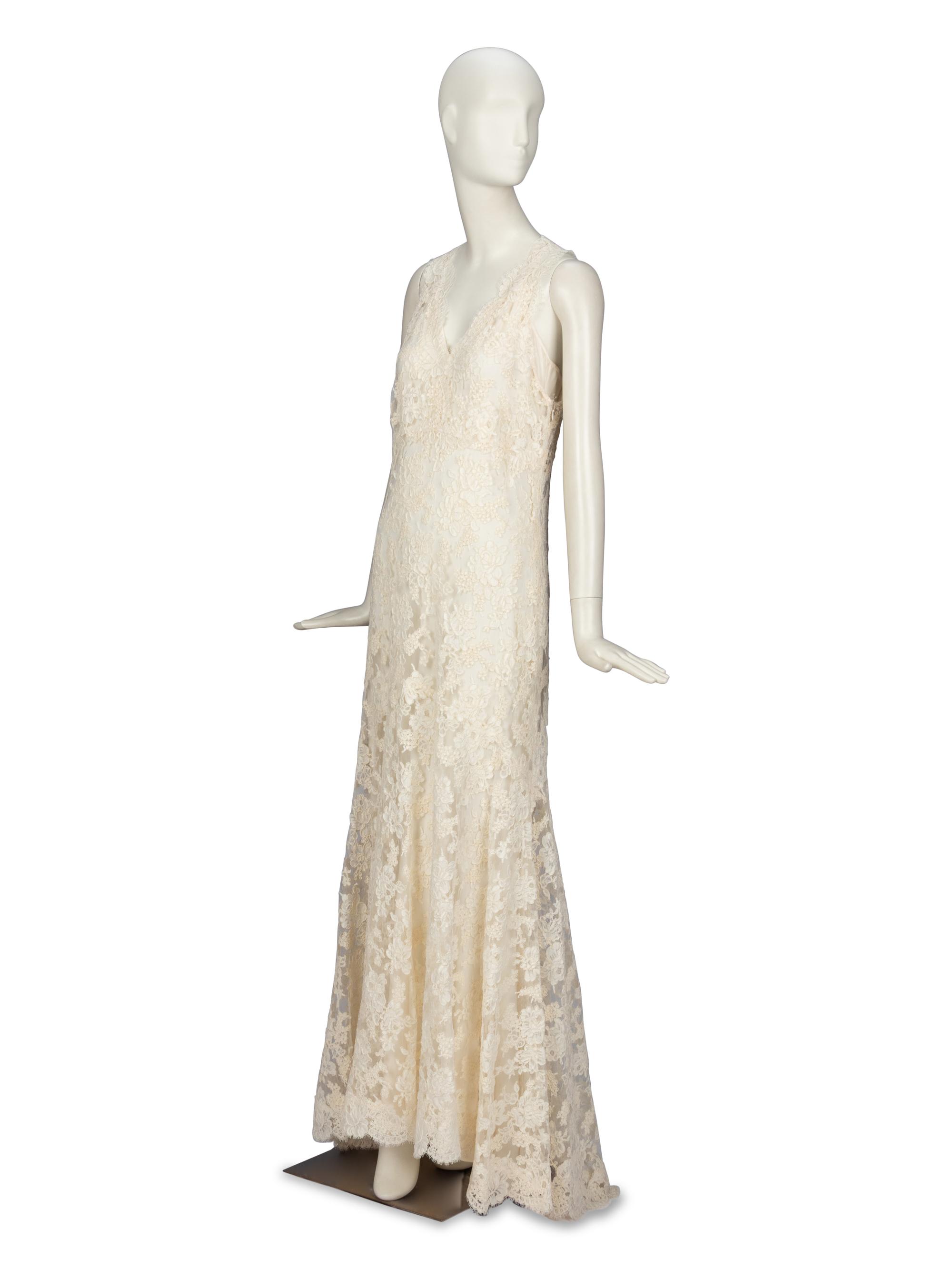 Monique Lhullier, Cream Lace Gown