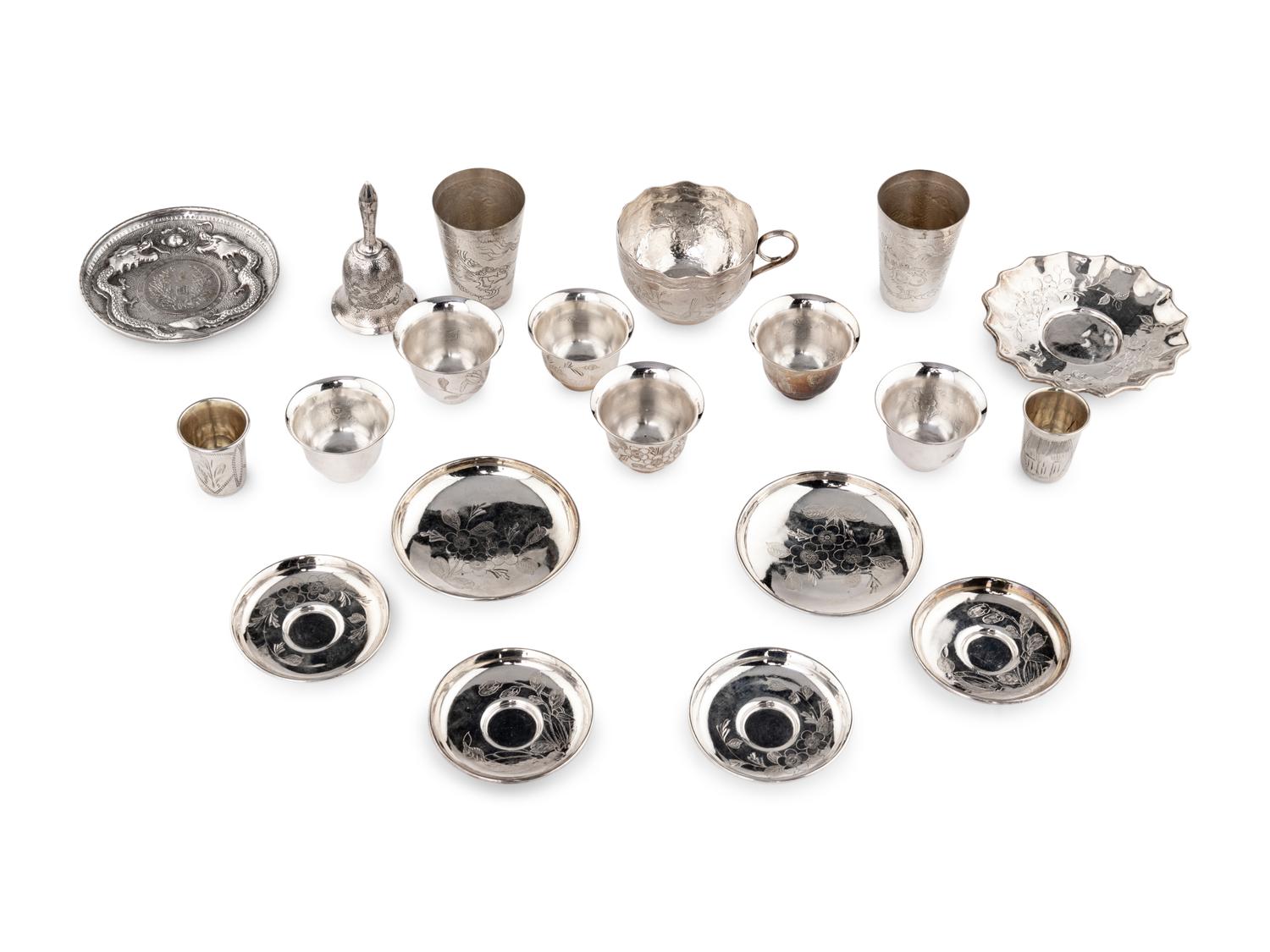 20 Chinese Export Silver Wares