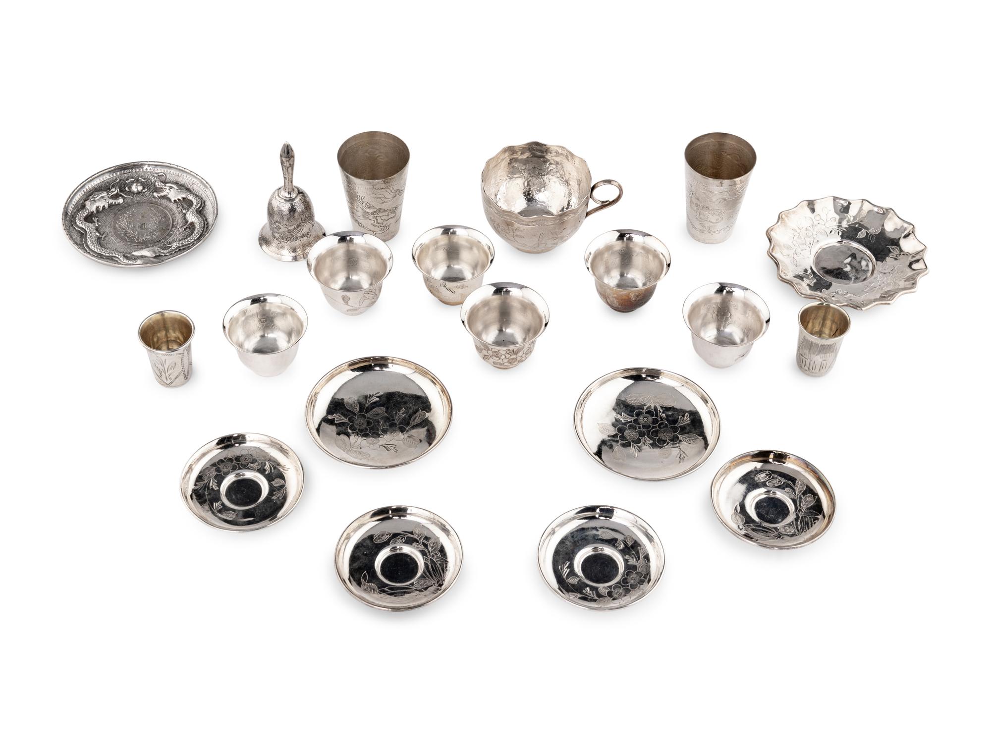 20 Chinese Export Silver Wares
