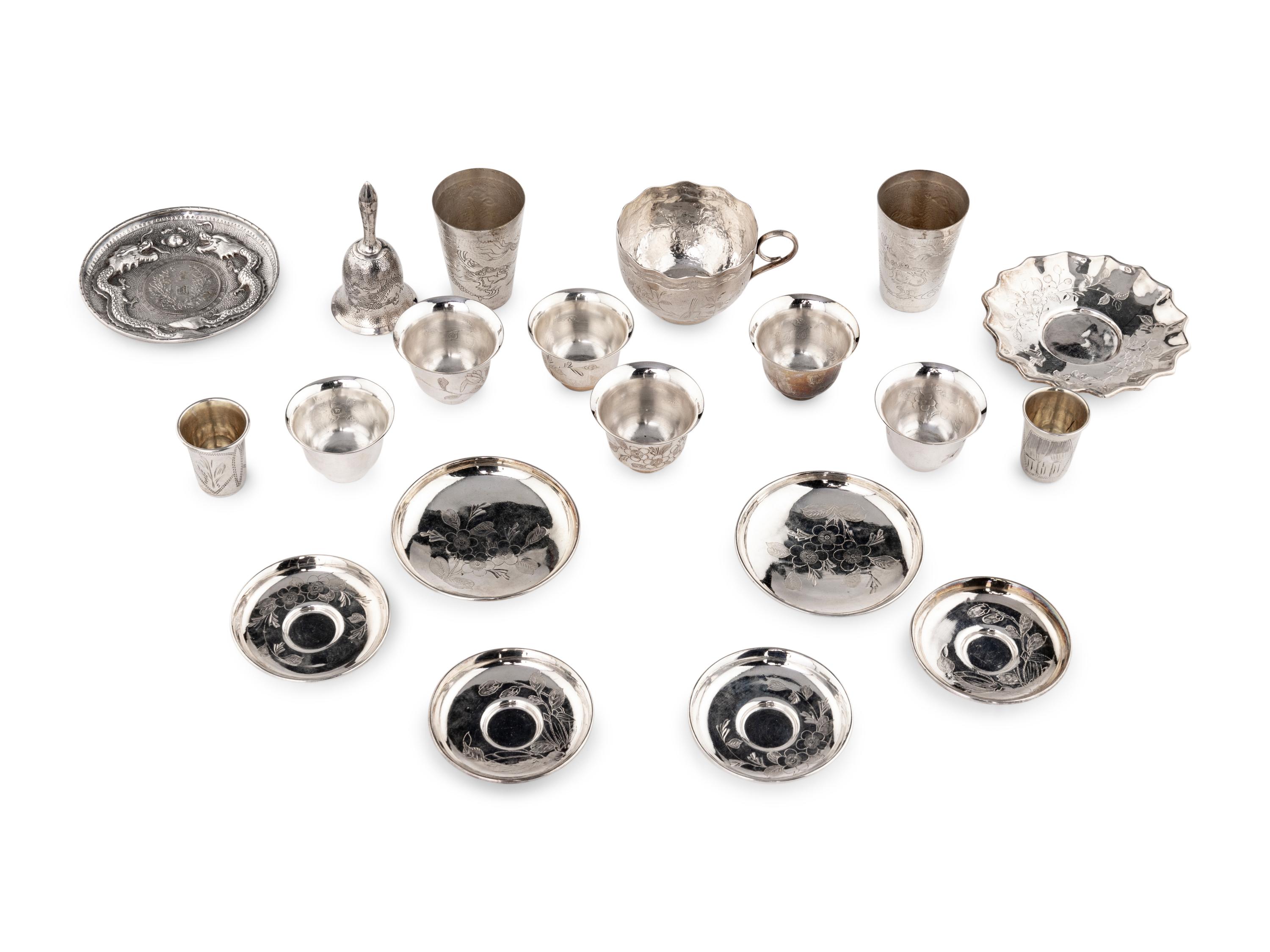 20 Chinese Export Silver Wares