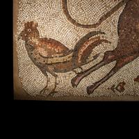 A Late Roman or Byzantine Mosaic with a Cow and Chicken