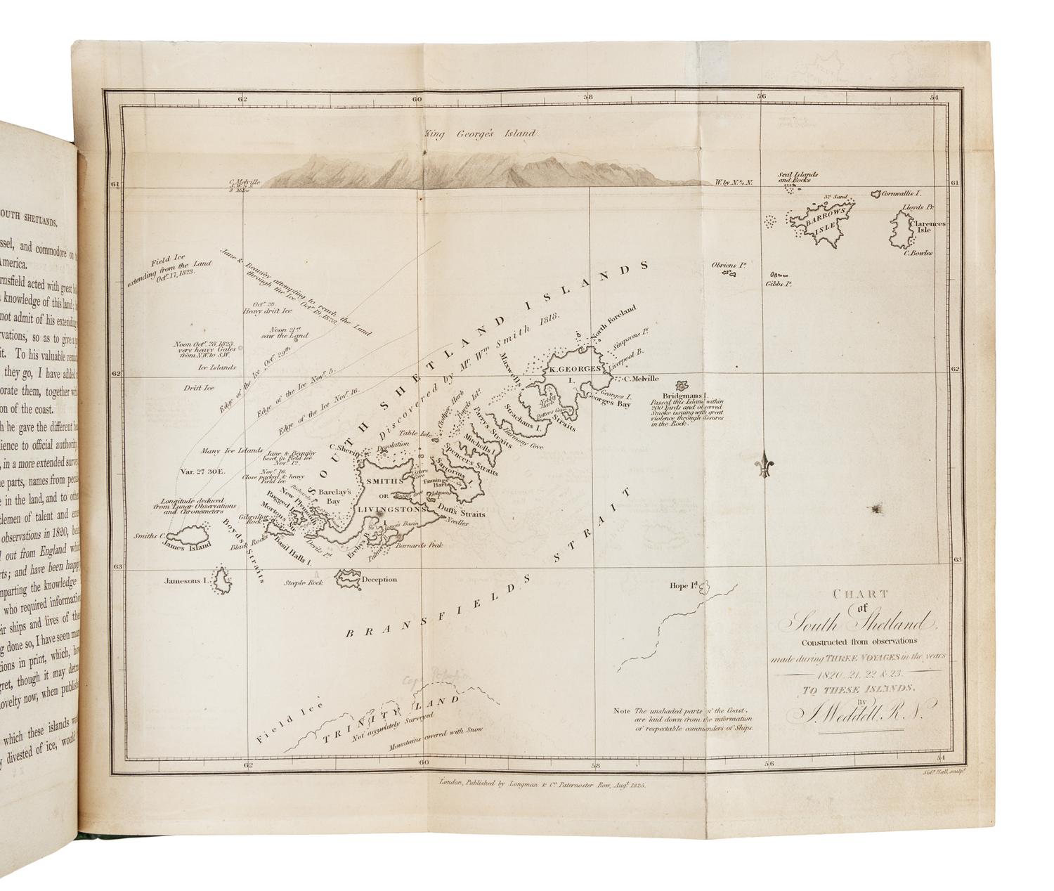 WEDDELL, James (1787-1834). A Voyage towards the South Pole, performed in the years 1822-24. Containing an Examination of the Antarctic