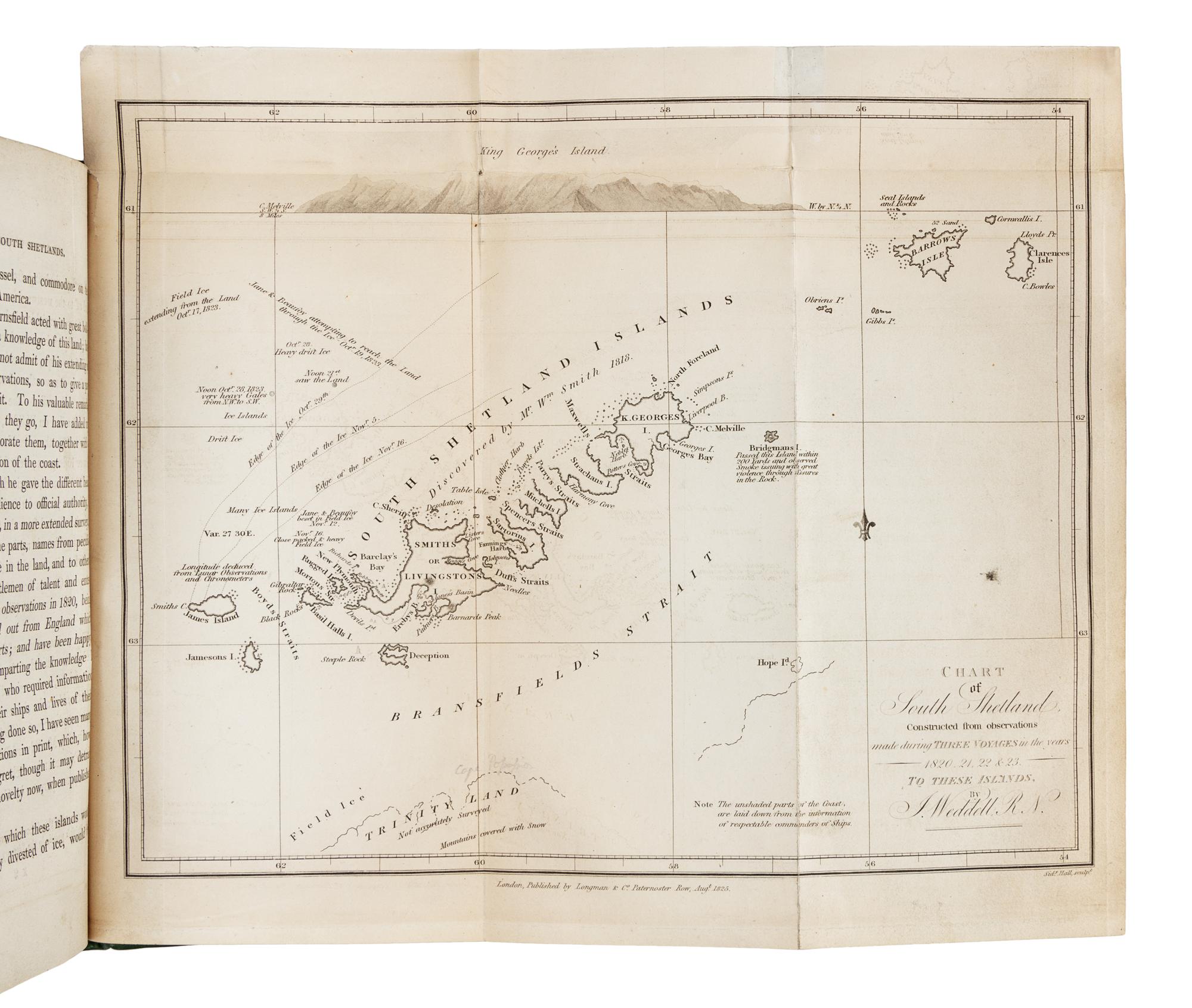 WEDDELL, James (1787-1834). A Voyage towards the South Pole, performed in the years 1822-24. Containing an Examination of the Antarctic