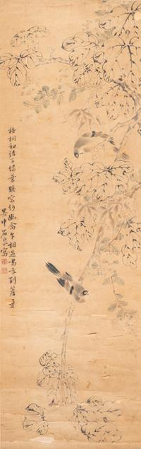 Two Chinese Paintings Depicting Birds and Flowers