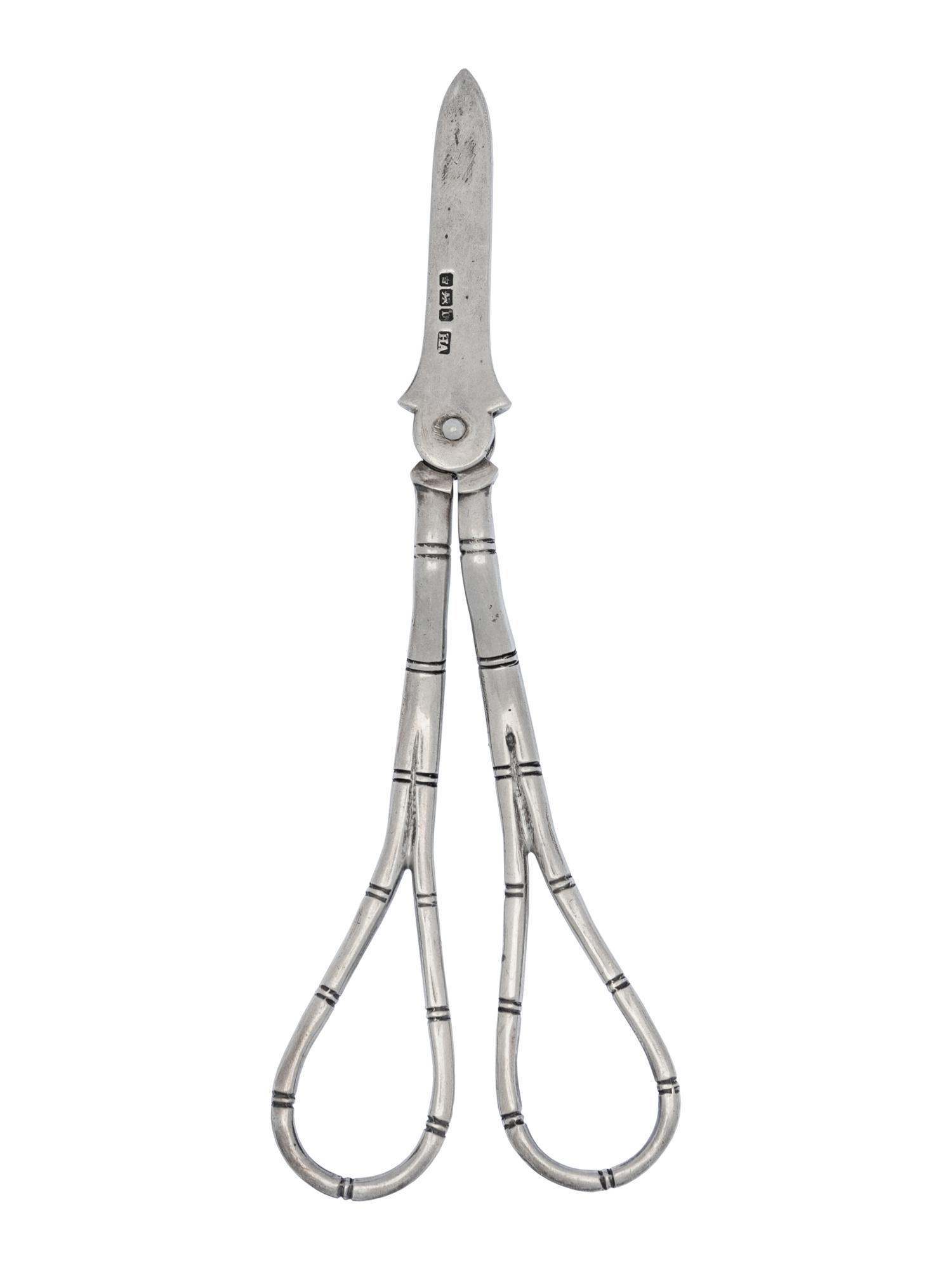 An English Silver Grape Shears