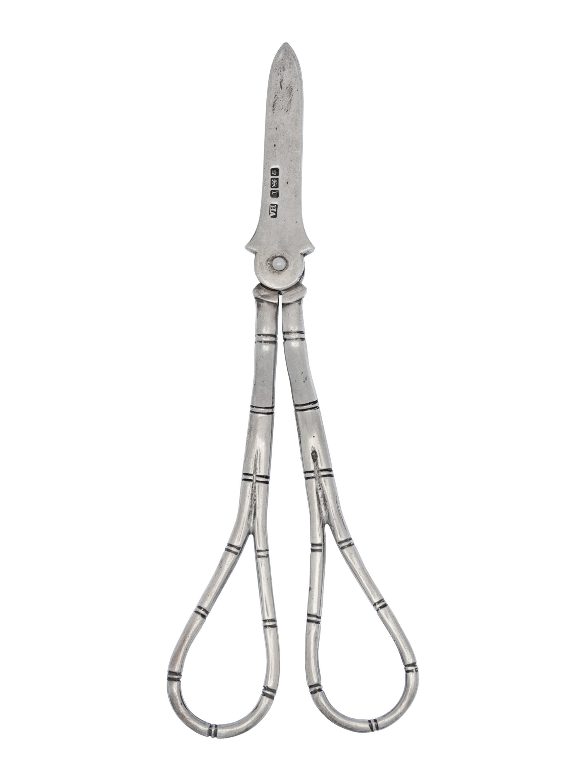 An English Silver Grape Shears