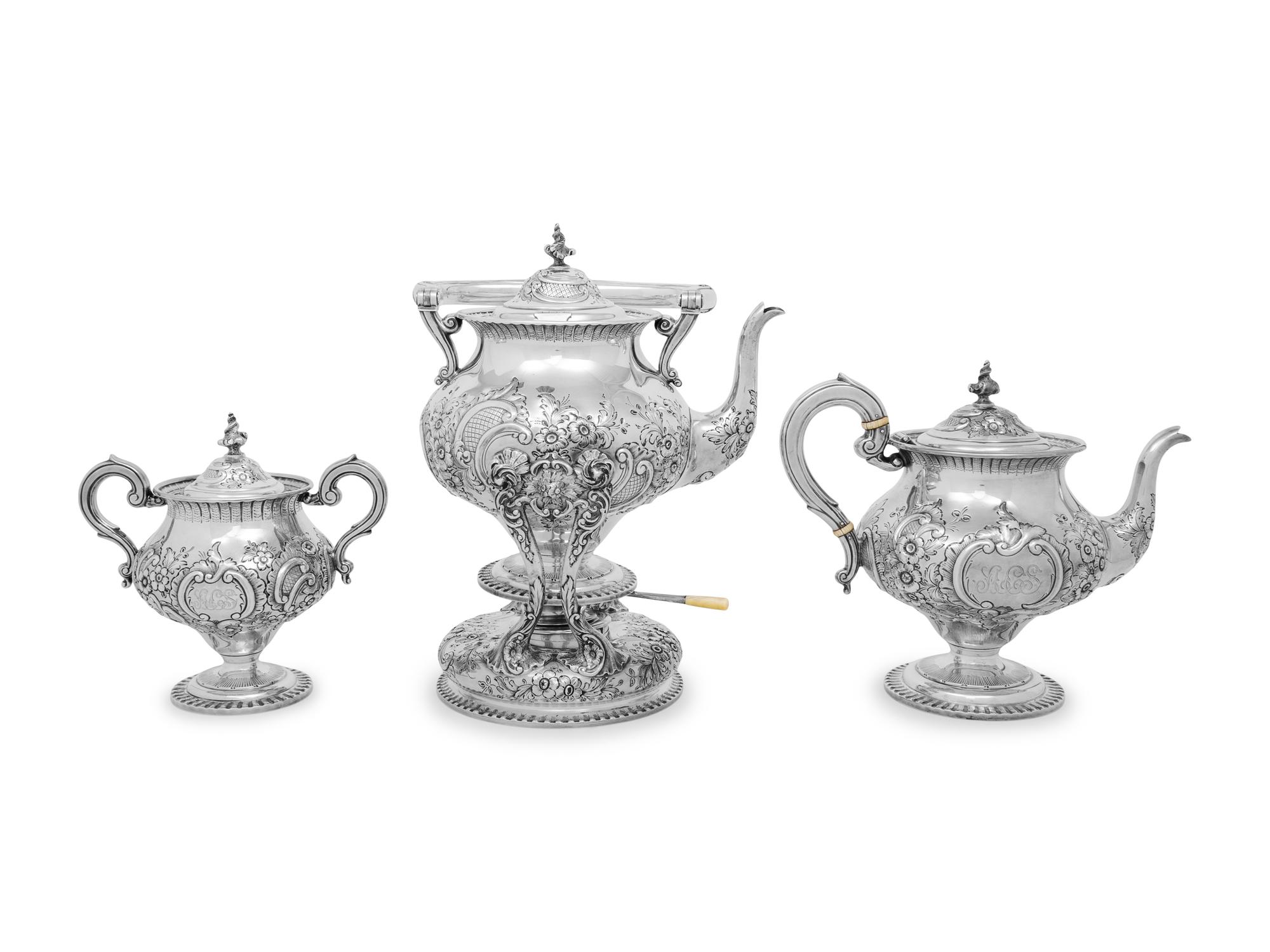 An American Silver Partial Tea Service