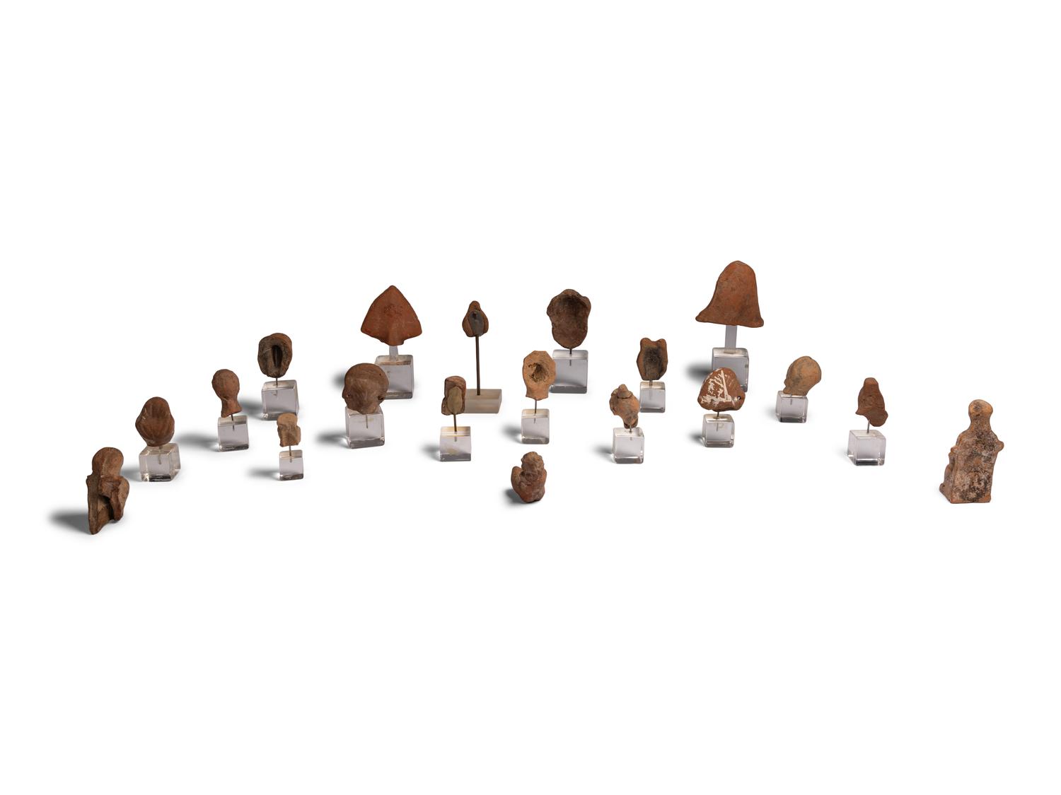 Nineteen Greco-Roman Terracotta Heads and Figures